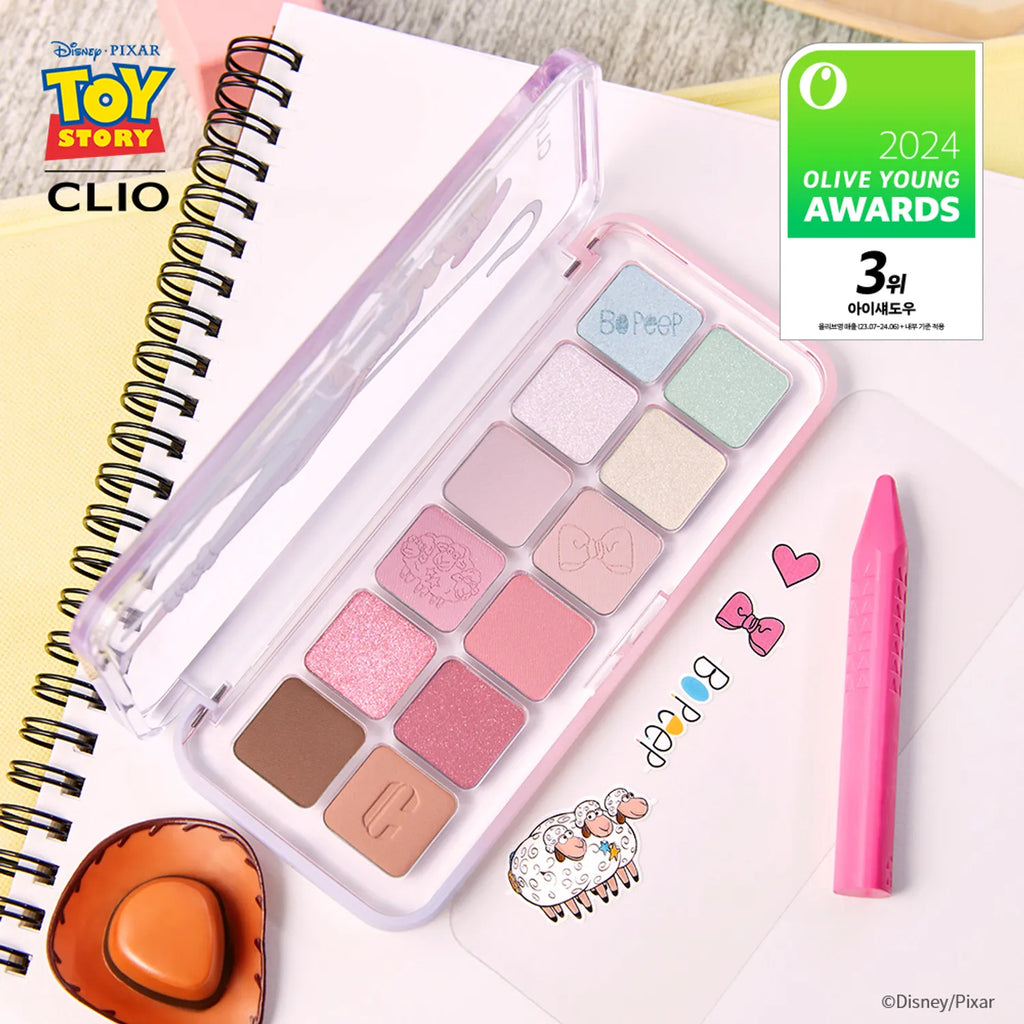 [TOY STORY] CLIO Pro Eye Palette Air Set 19 Independent Bo Peep (+Mesh Pouch)