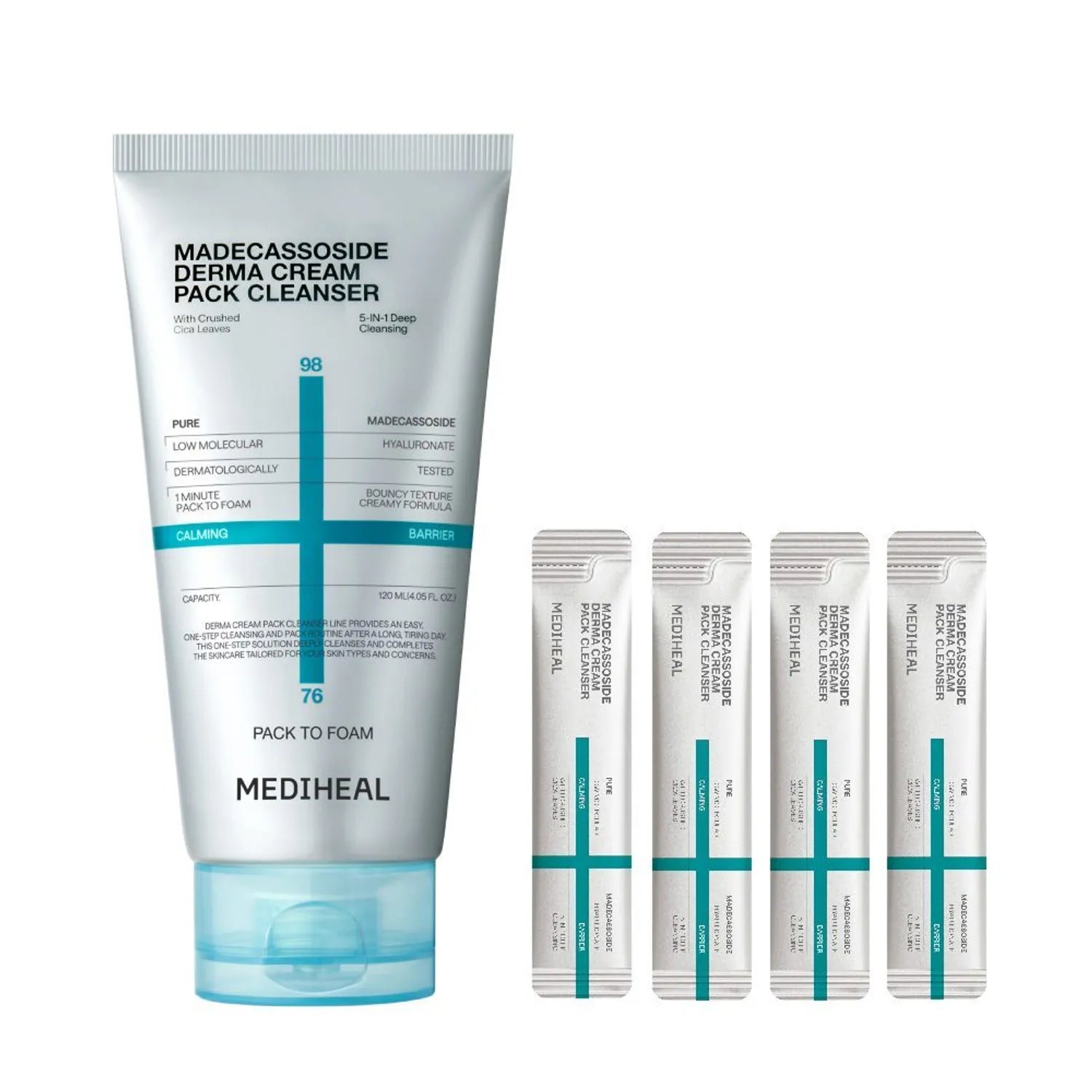 MEDIHEAL Derma Cream Pack Cleanser 120ml (Set/Single)