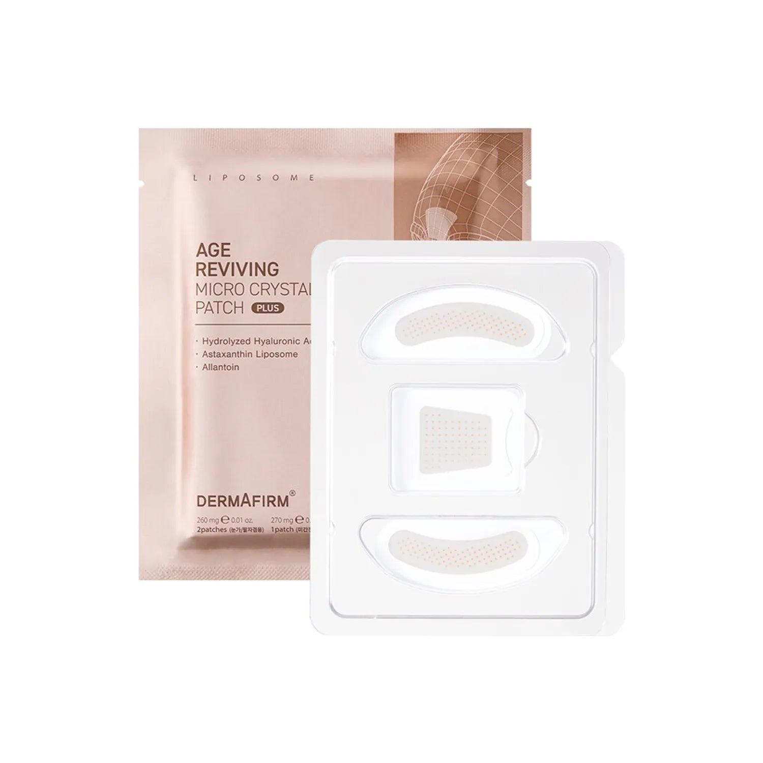 DERMAFIRM Age Reviving Micro Crystal Patch Plus (+Nasolabial Folds 2P+For Between Brows 1P)