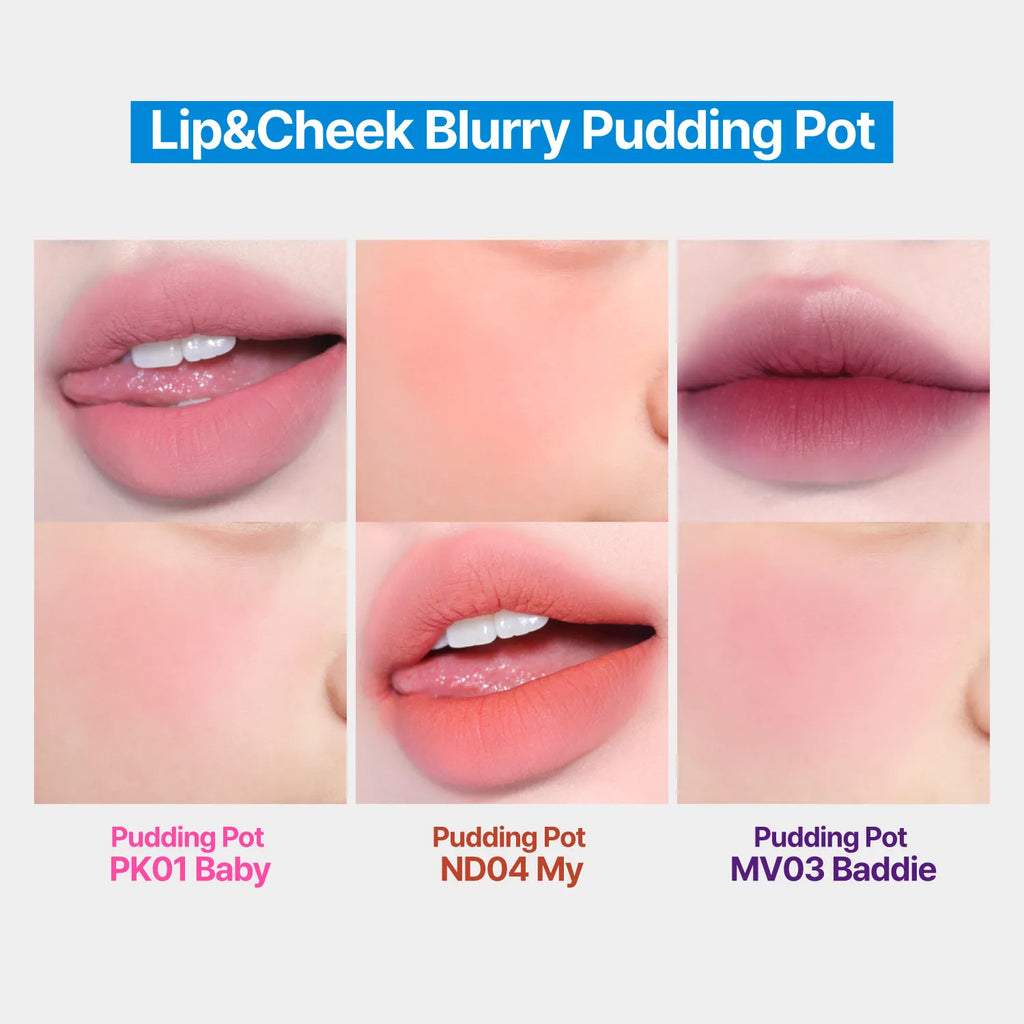 fwee TRIPLE Lip&Cheek Pots & Jumbo Brush Set (2 options)