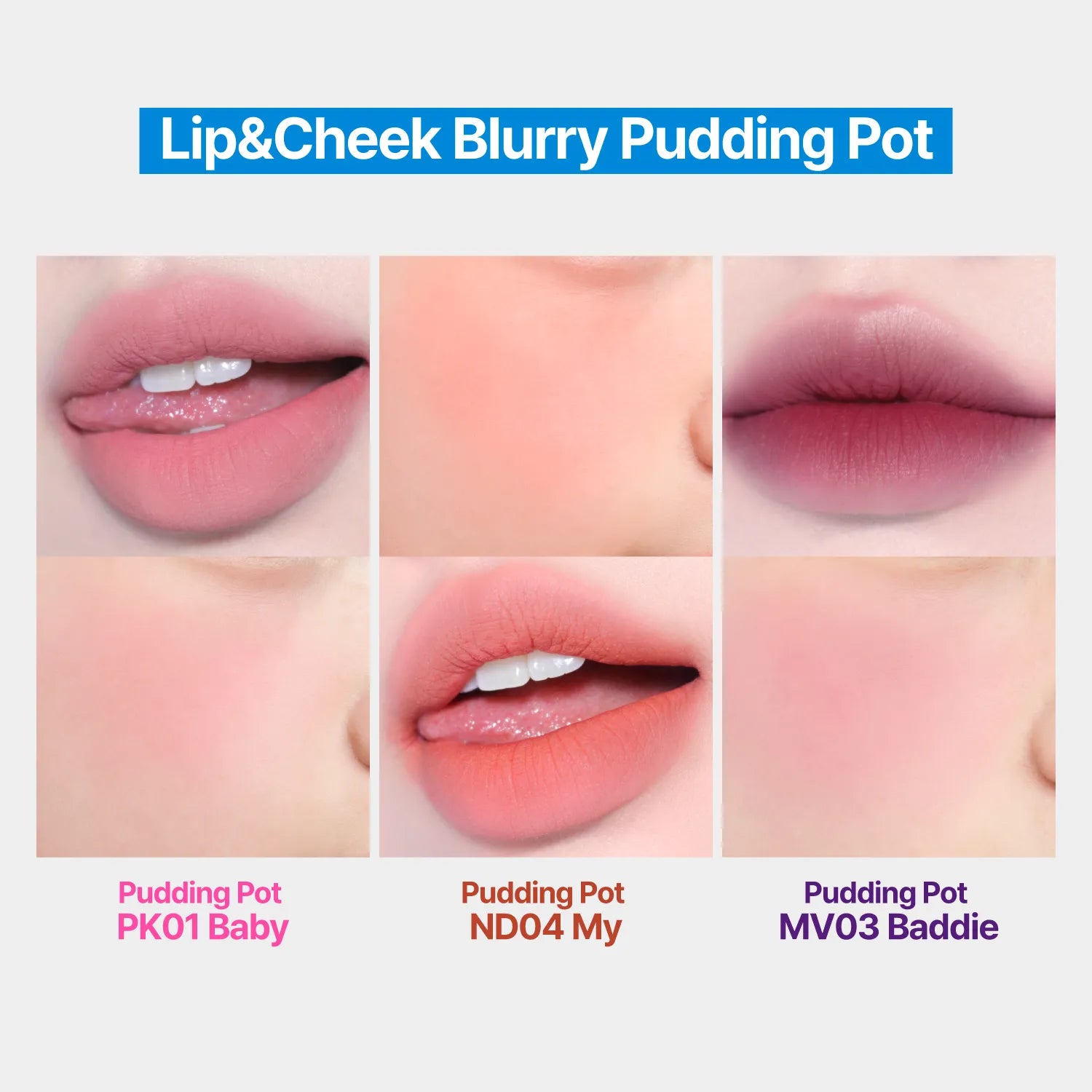 fwee TRIPLE Lip&Cheek Pots & Jumbo Brush Set (2 options)