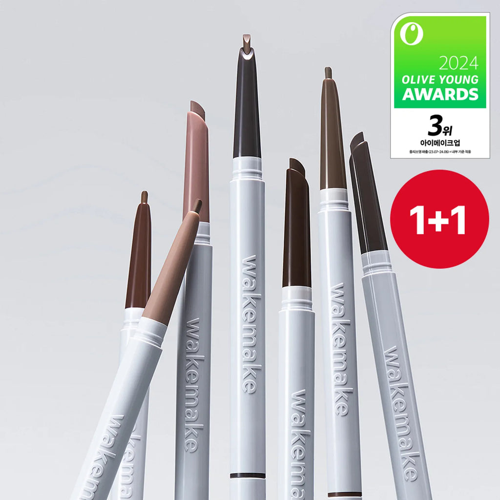 WAKEMAKE Natural Hard Brow Pencil 1+1 Set