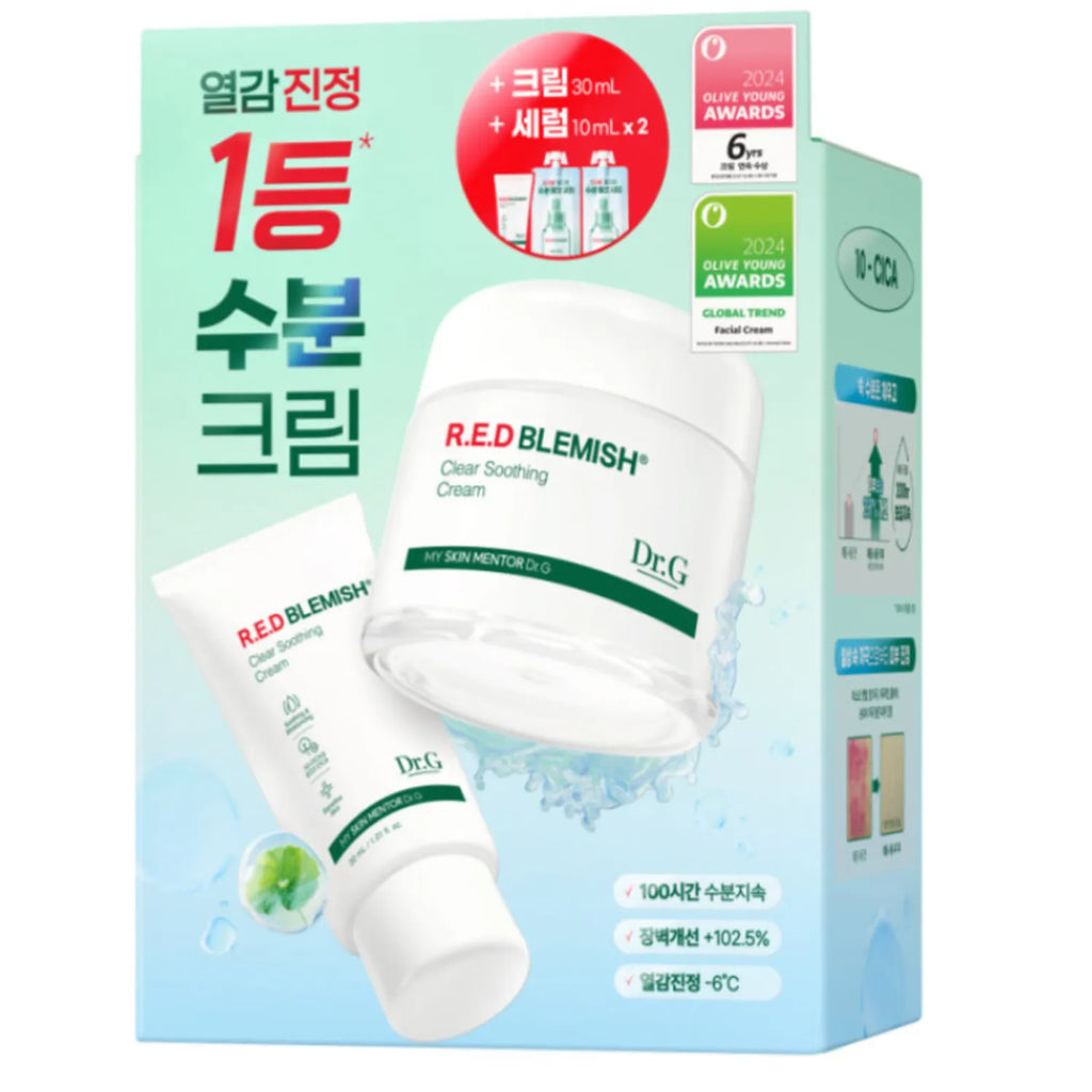 Dr.G Red Blemish Clear Soothing Cream 70ml Set (+30ml+Serum 20ml)