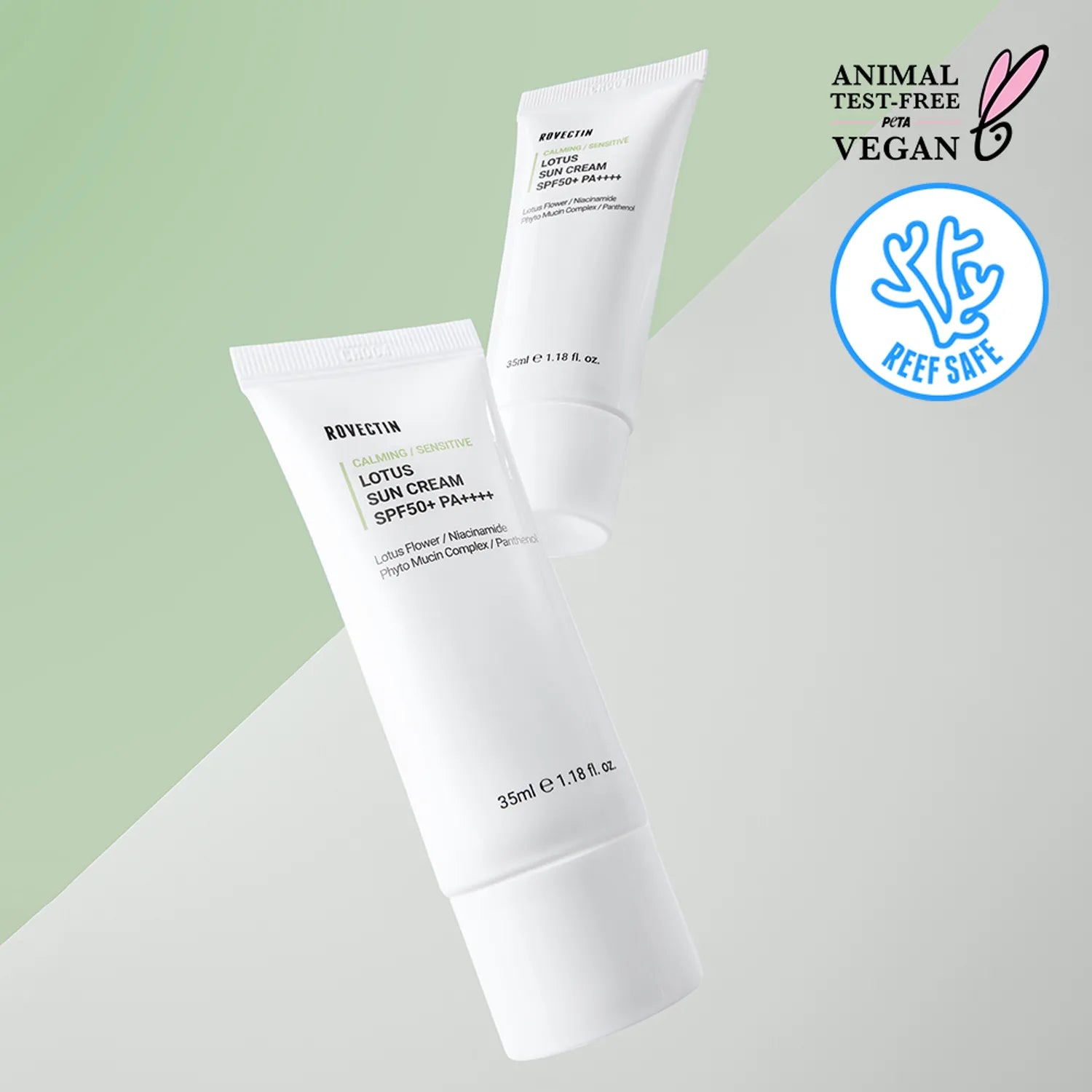 ROVECTIN Calming / Sensitive Lotus Sun Cream 35ml 1+1 Set
