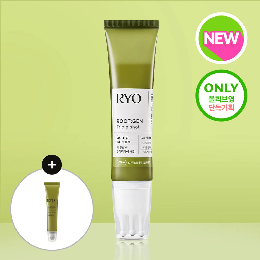 Ryo Root:Gen Triple Shot Scalp Serum 60ml Set (+Serum 15ml)