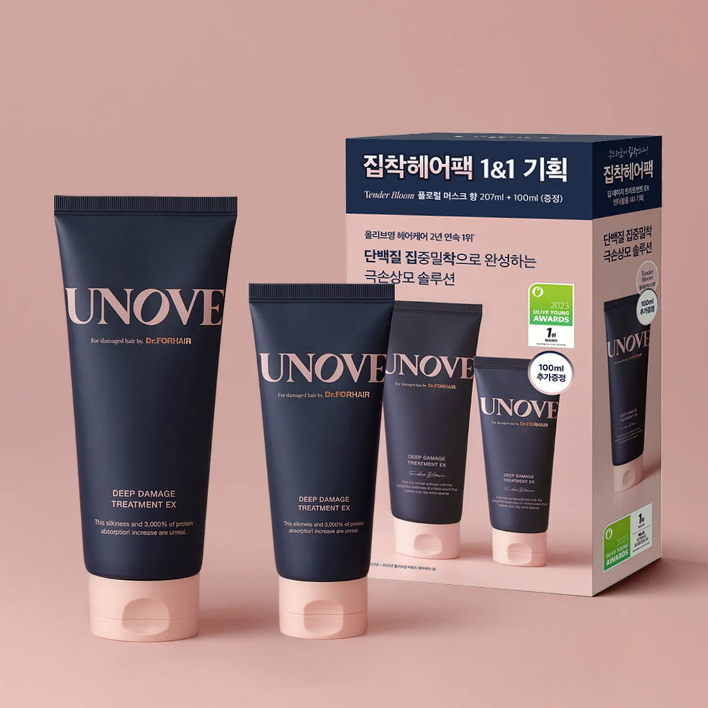UNOVE Deep Damage Treatment EX 207ml Tender Bloom Set (+100ml)