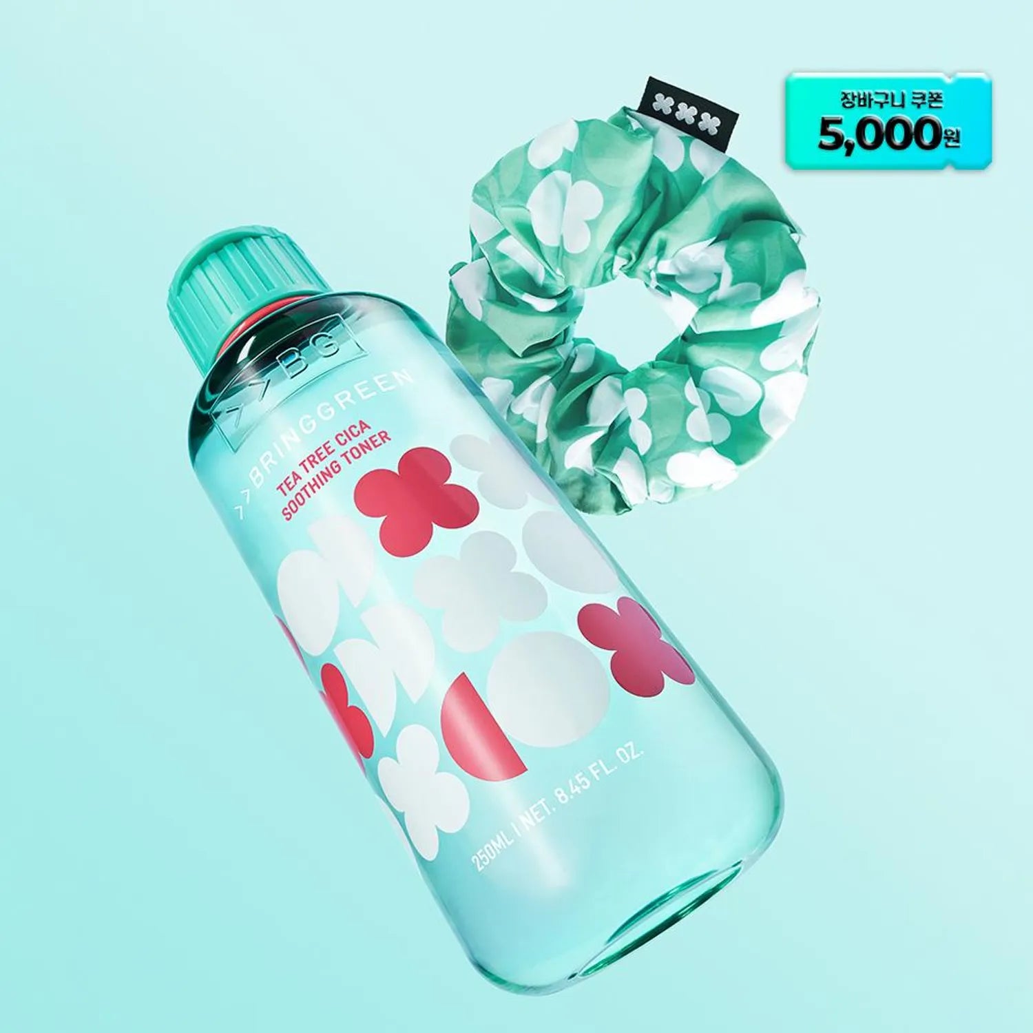[dropdropdrop EDITION] BRINGGREEN Tea Tree Cica Soothing Toner 250ml (+Hair Scrunchie)