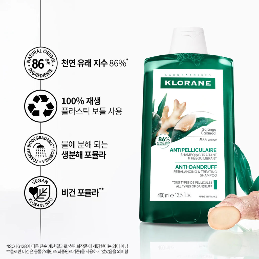 KLORANE Galangal Anti Dandruff Shampoo 400ml Set