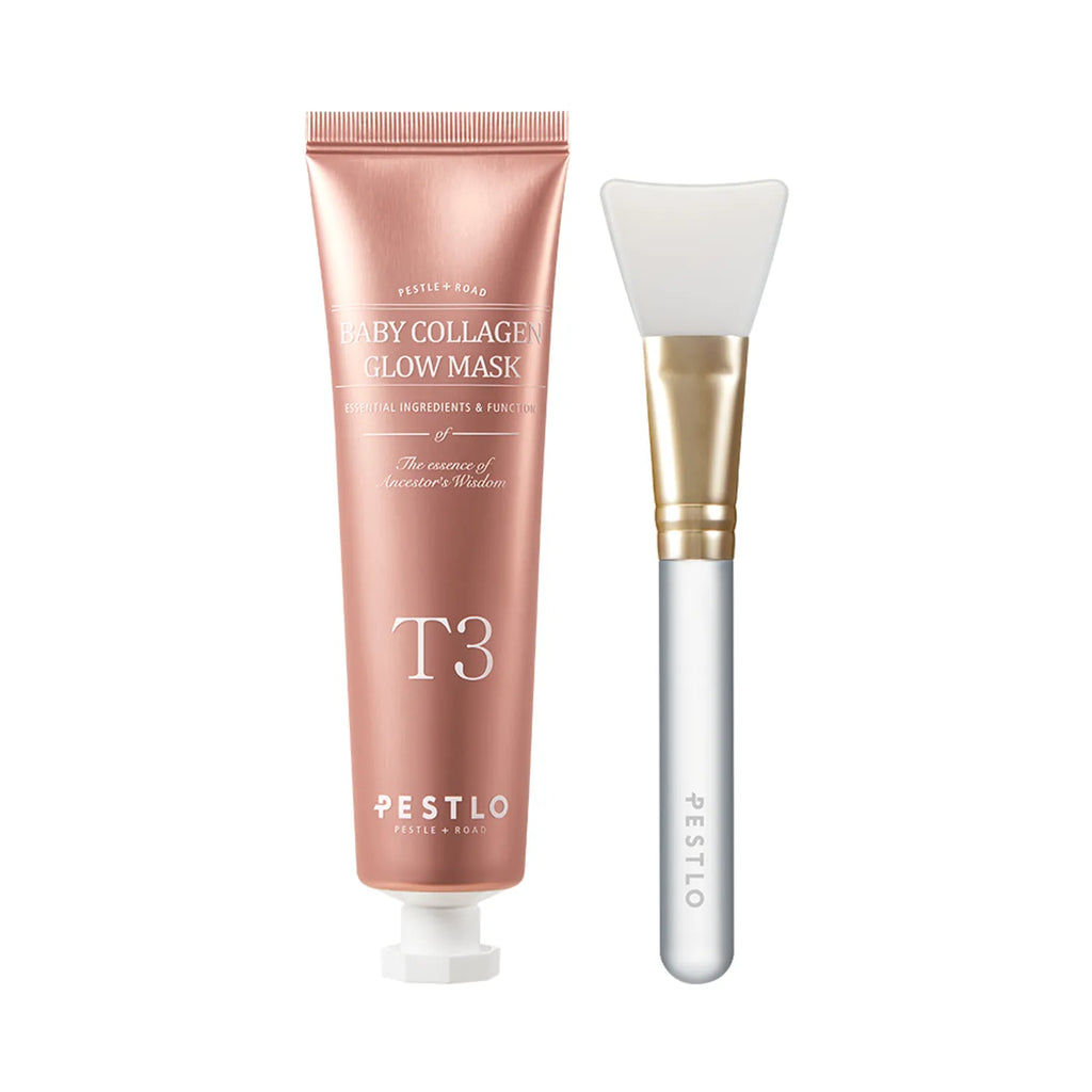 pestlo T3 Baby Collagen Glow Mask 50ml Set (+Jelly Brush)