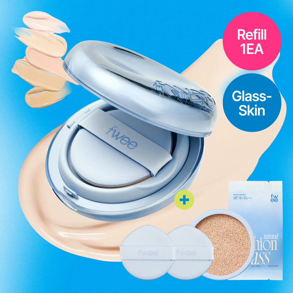 fwee Cushion Glass Natural (+Refill/Puff 2P)