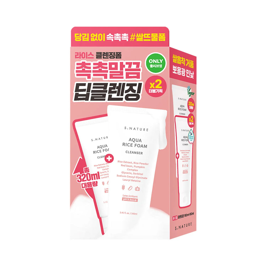 S.NATURE Aqua Rice Foam Cleanser 160ml*2ea
