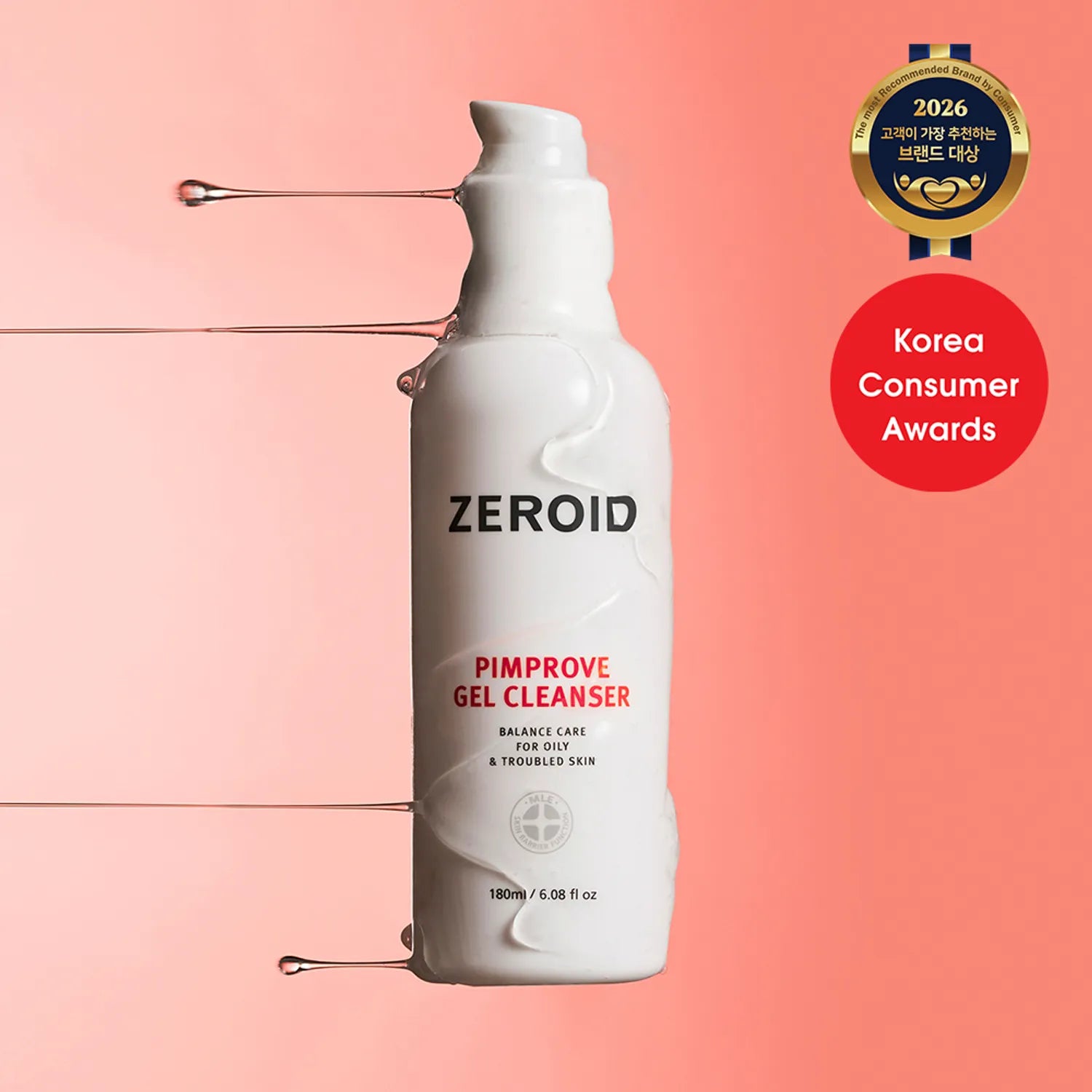 ZEROID Pimprove Gel Cleanser 180ml