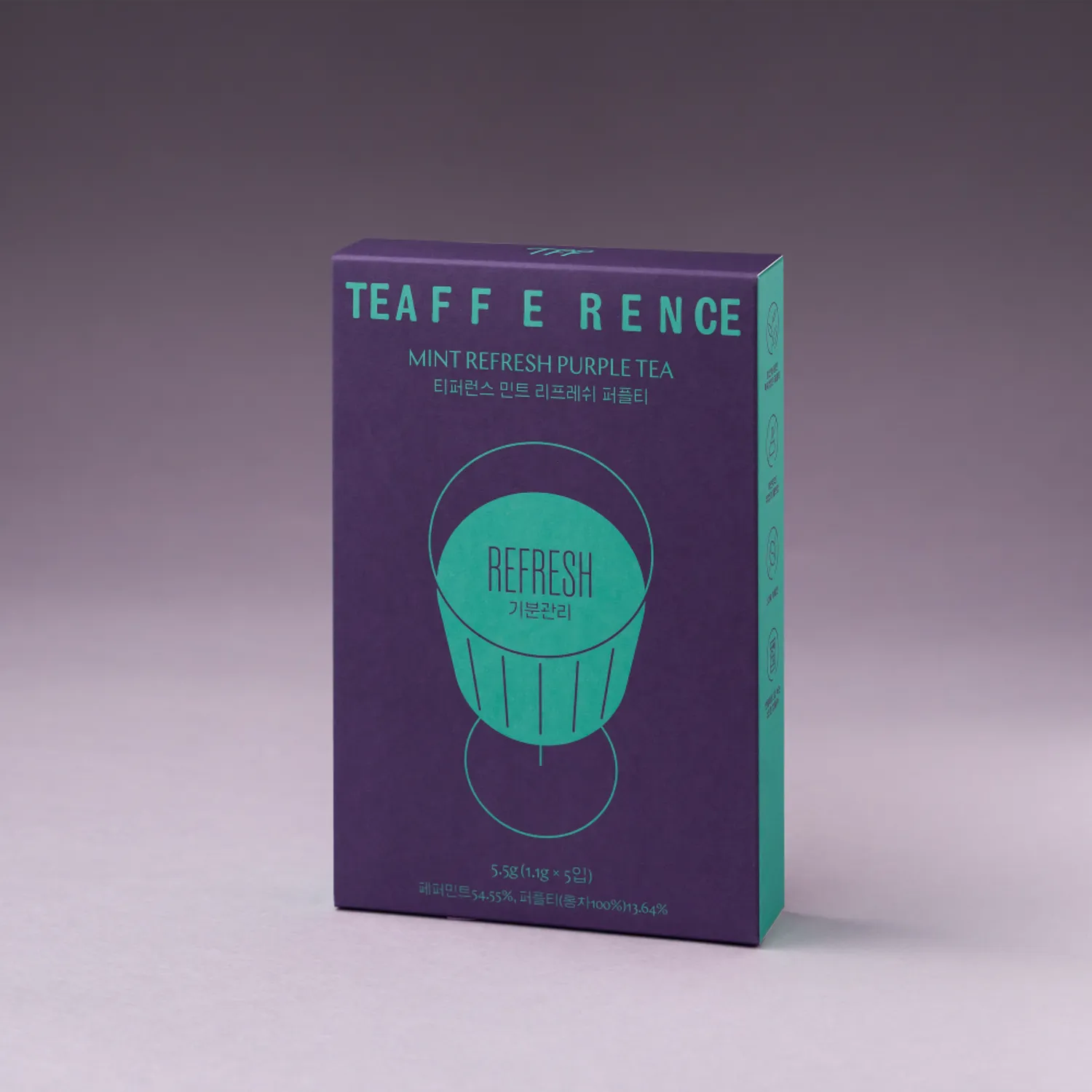 TEAFFERENCE Purple Tea #Mint Refresh 1.1g 5ea