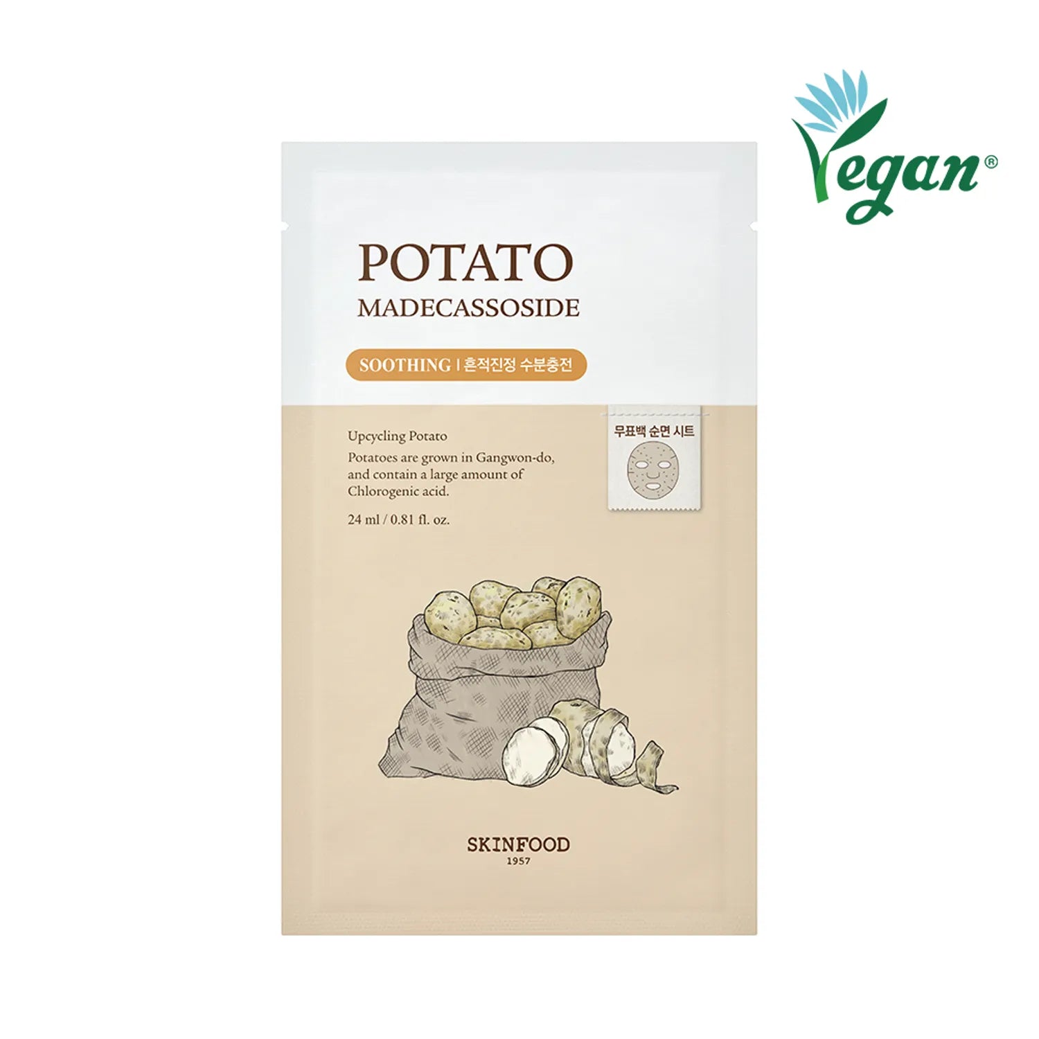 SKINFOOD Potato Madecassoside Mask Sheet 1ea