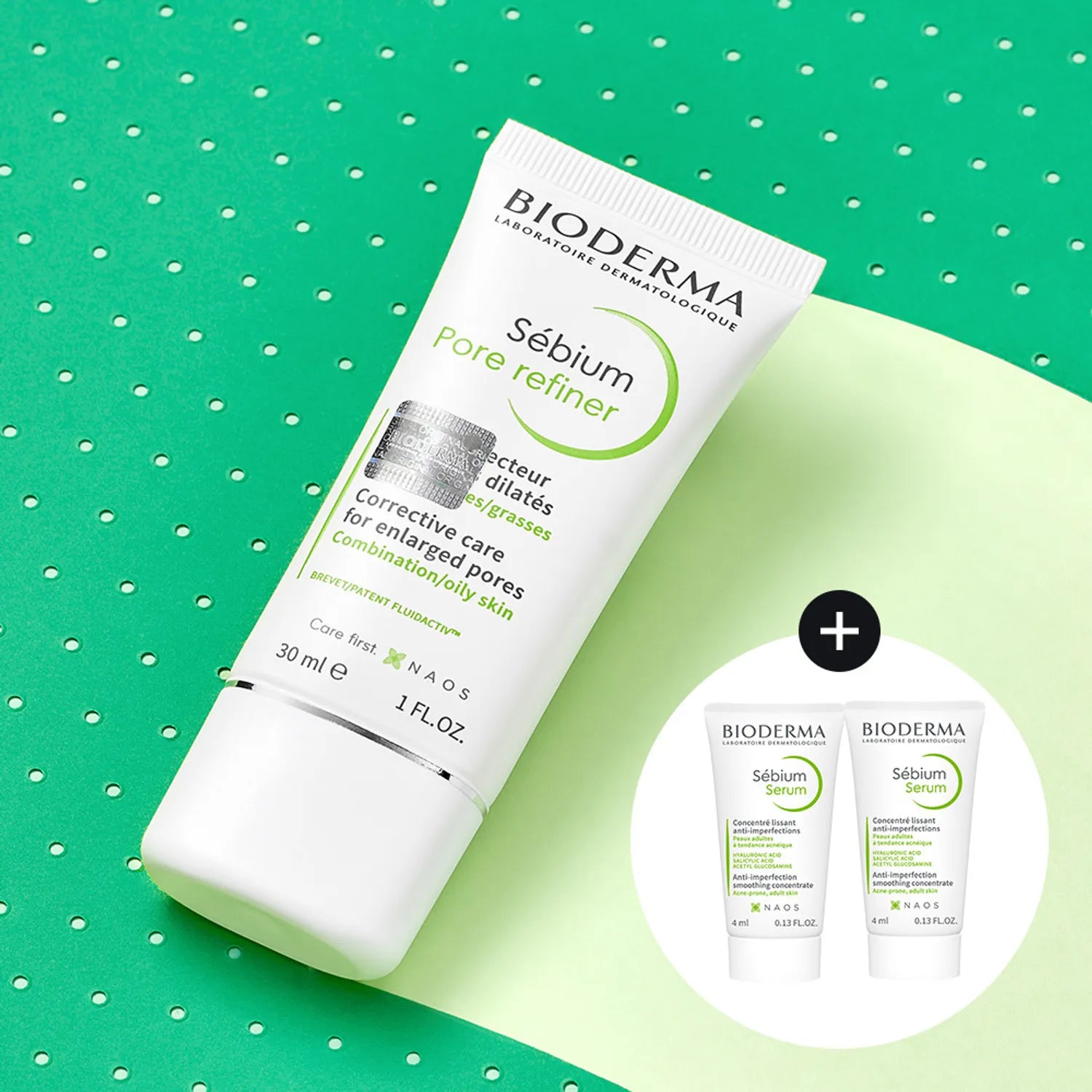 Bioderma Sebium Pore Refiner 30ml Set (+Sebium Serum 4ml*2)