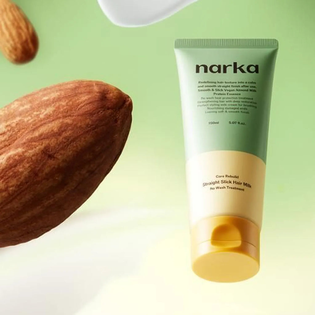 narka Straight Slick Hair Milk 150ml Set (+Brush)