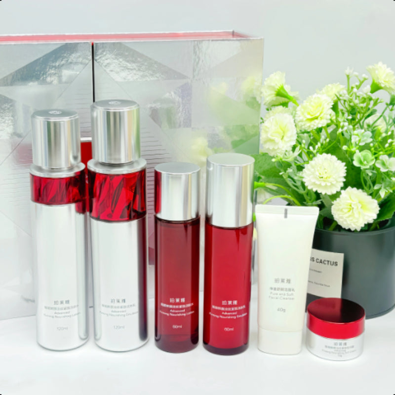 PROYA Ruby Cream  Lotion and emulsion Set (essence120+60ml+Emulsion120+60ml+Cream - Light For Oily Skin15g+Foam Cleanser40ml)