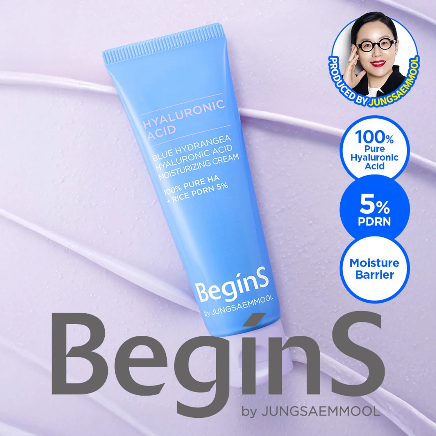 begins by JUNGSAEMMOOL Blue Hydrangea Hyaluronic Acid Moisturizing Cream 50ml