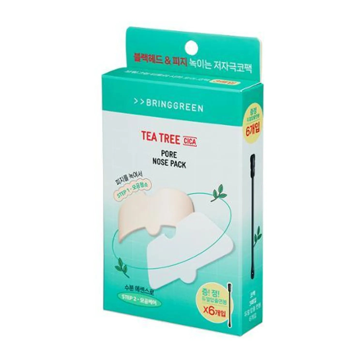 BRINGGREEN Tea Tree Cica Pore Nose Pack 5P