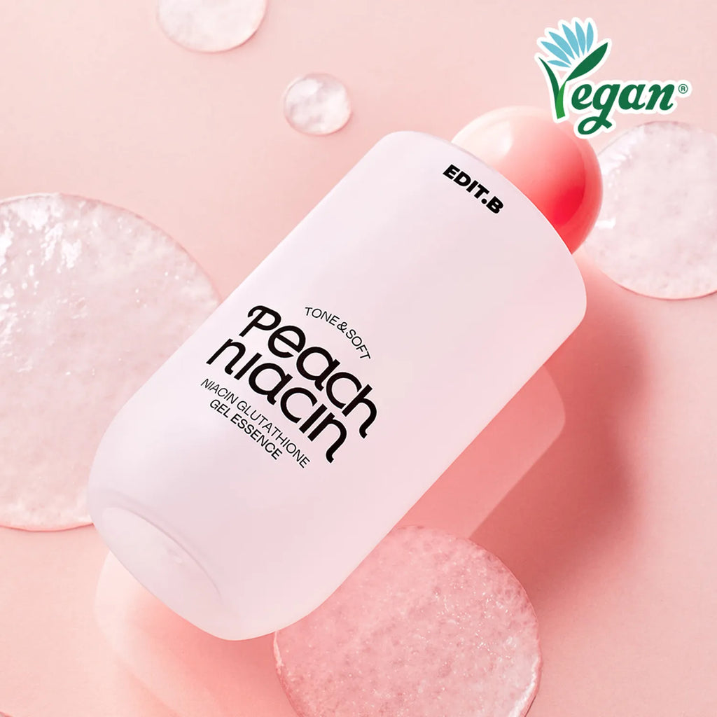 EDIT.B Tone & Soft Peach Niacinamide Glutathione Gel Essence 200ml