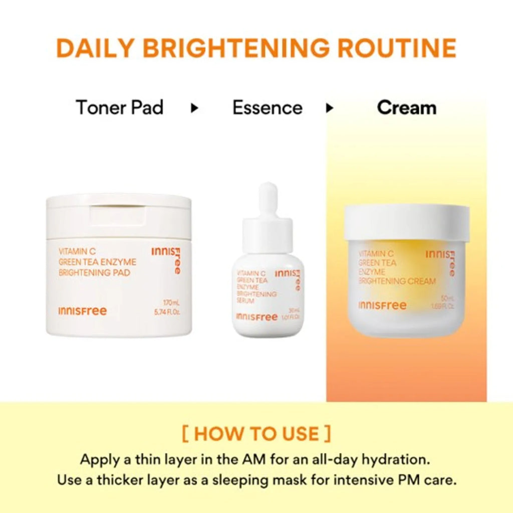 INNISFREE Vitamin C Green Tea Enzyme Brightening Cream 50ml Double Pack