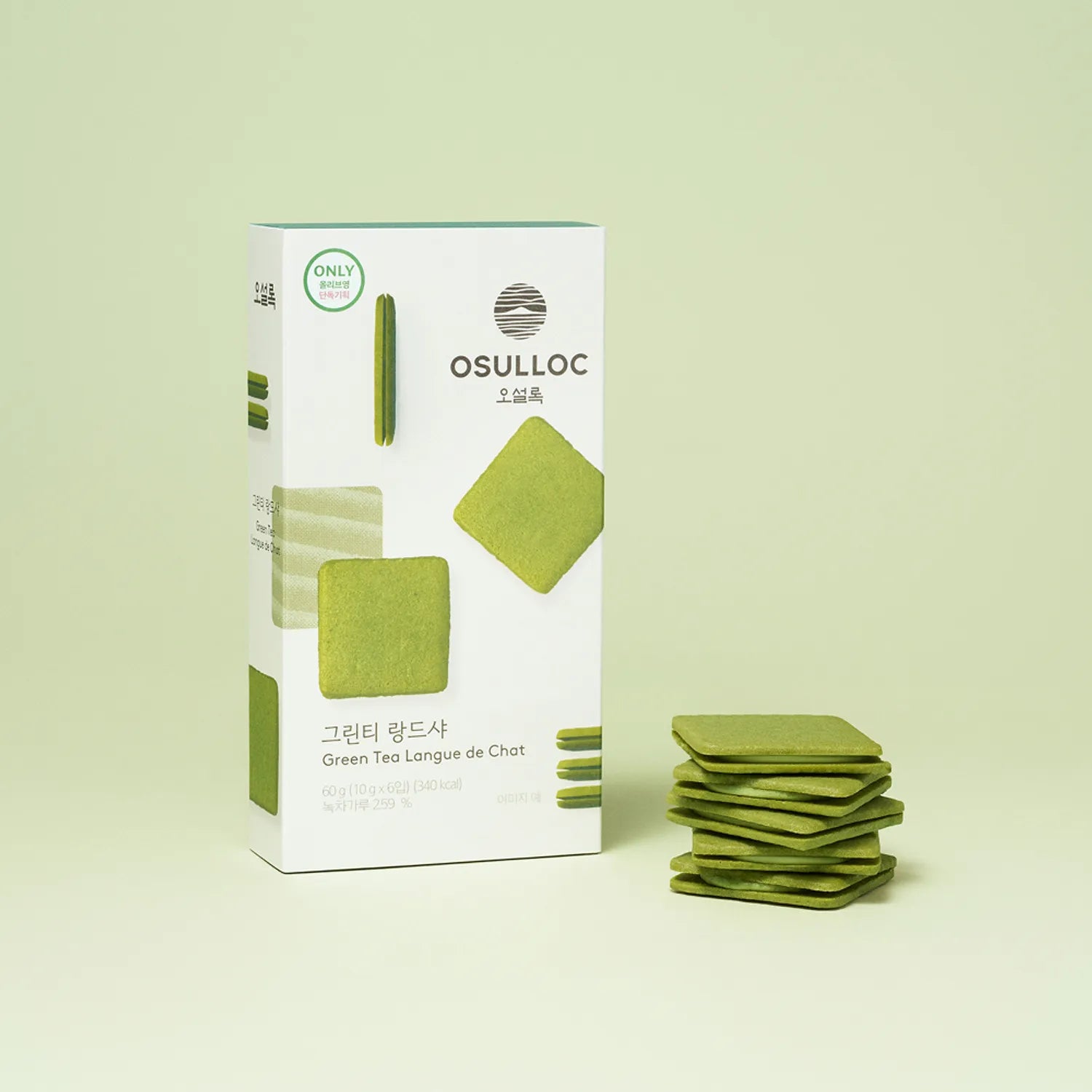 OSULLOC Green Tea Langue de Chat 6ea