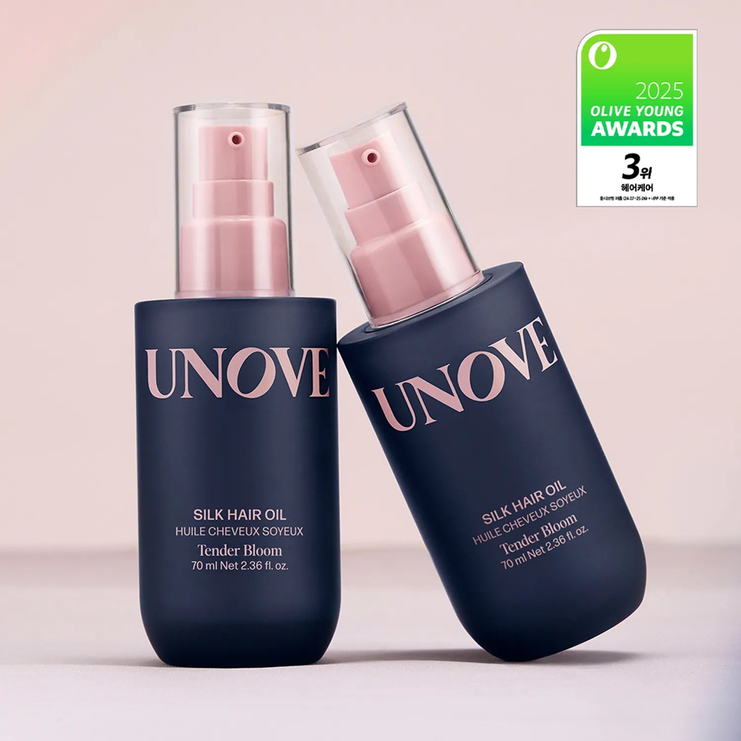UNOVE Silk Oil Essence 70ml Warm Petal Double Set