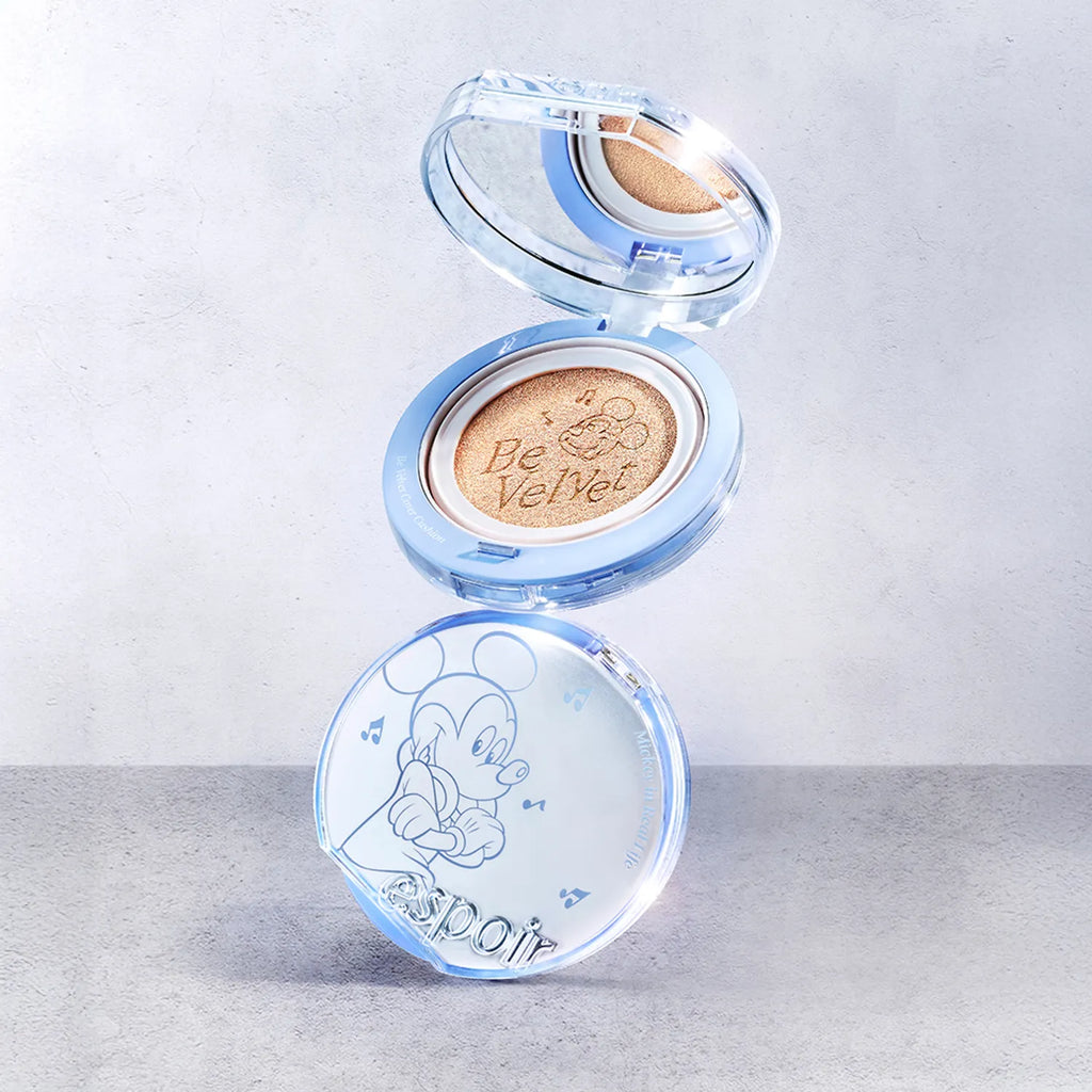 [DISNEY EDITION] espoir Be Velvet Cover Cushion Set (+Refill, 3 Puffs, Puff Case)