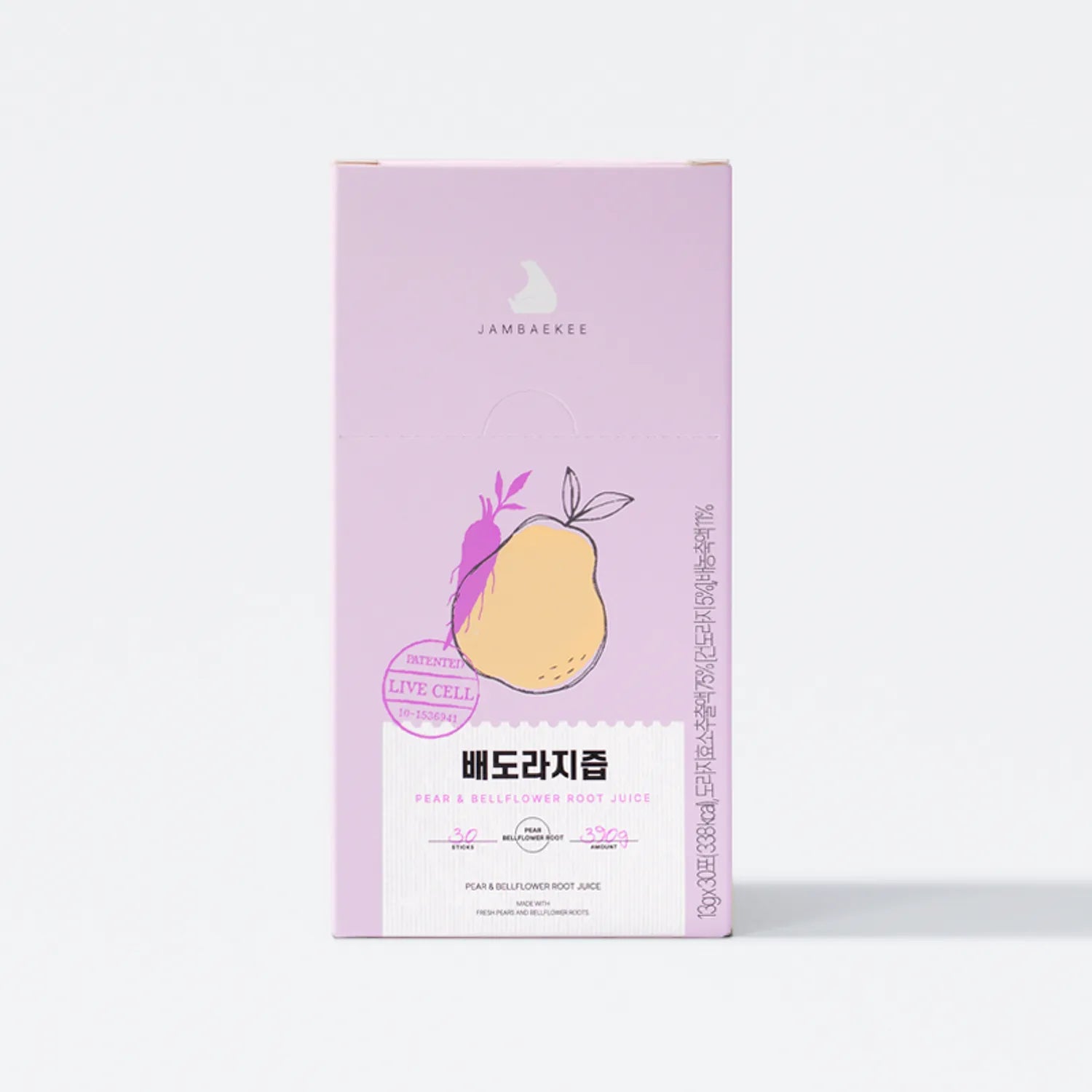 JAMBAEKEE Pear & Bellflower Root Juice 30 Sticks