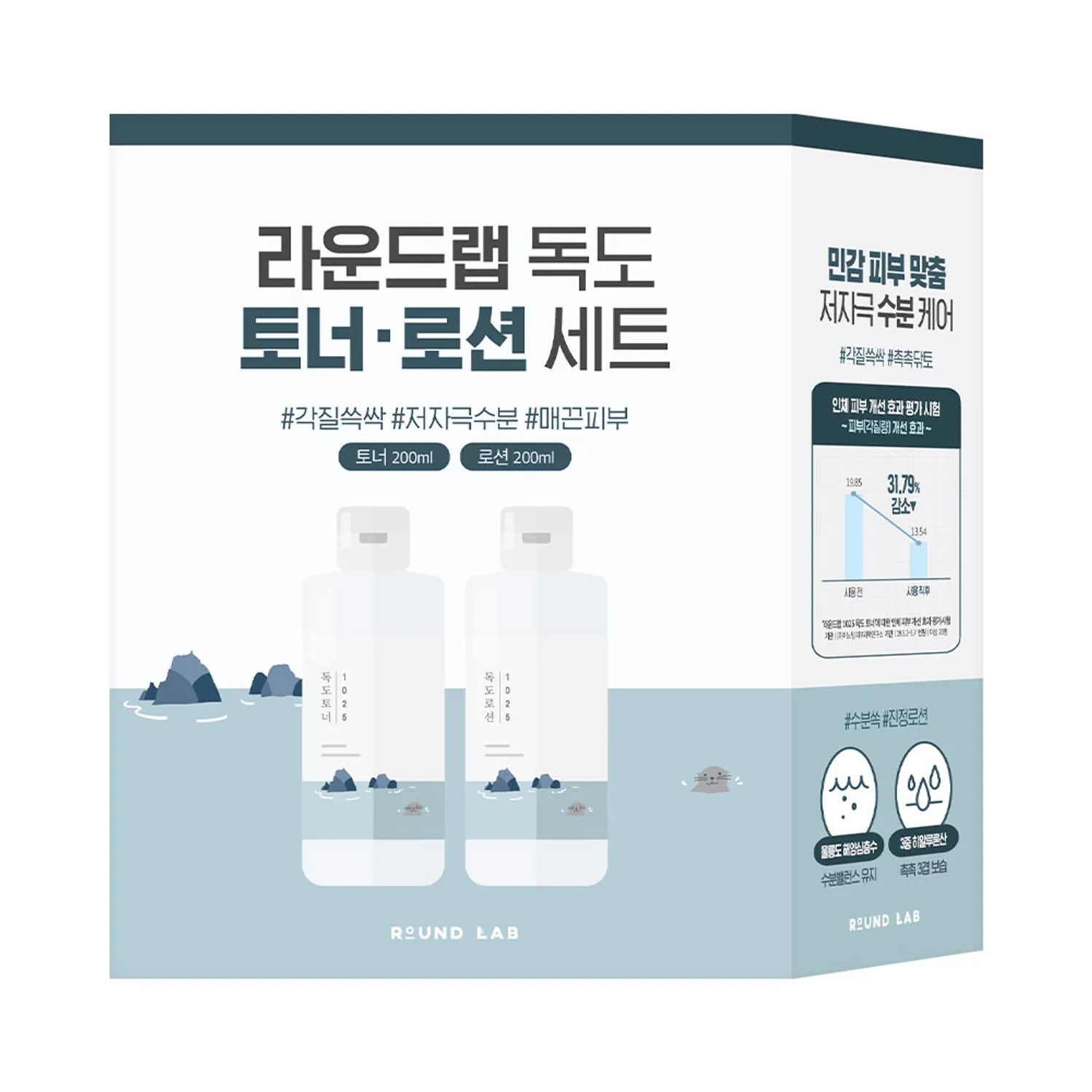 ROUND LAB 1025 Dokdo Toner + Lotion 200mL Special Set