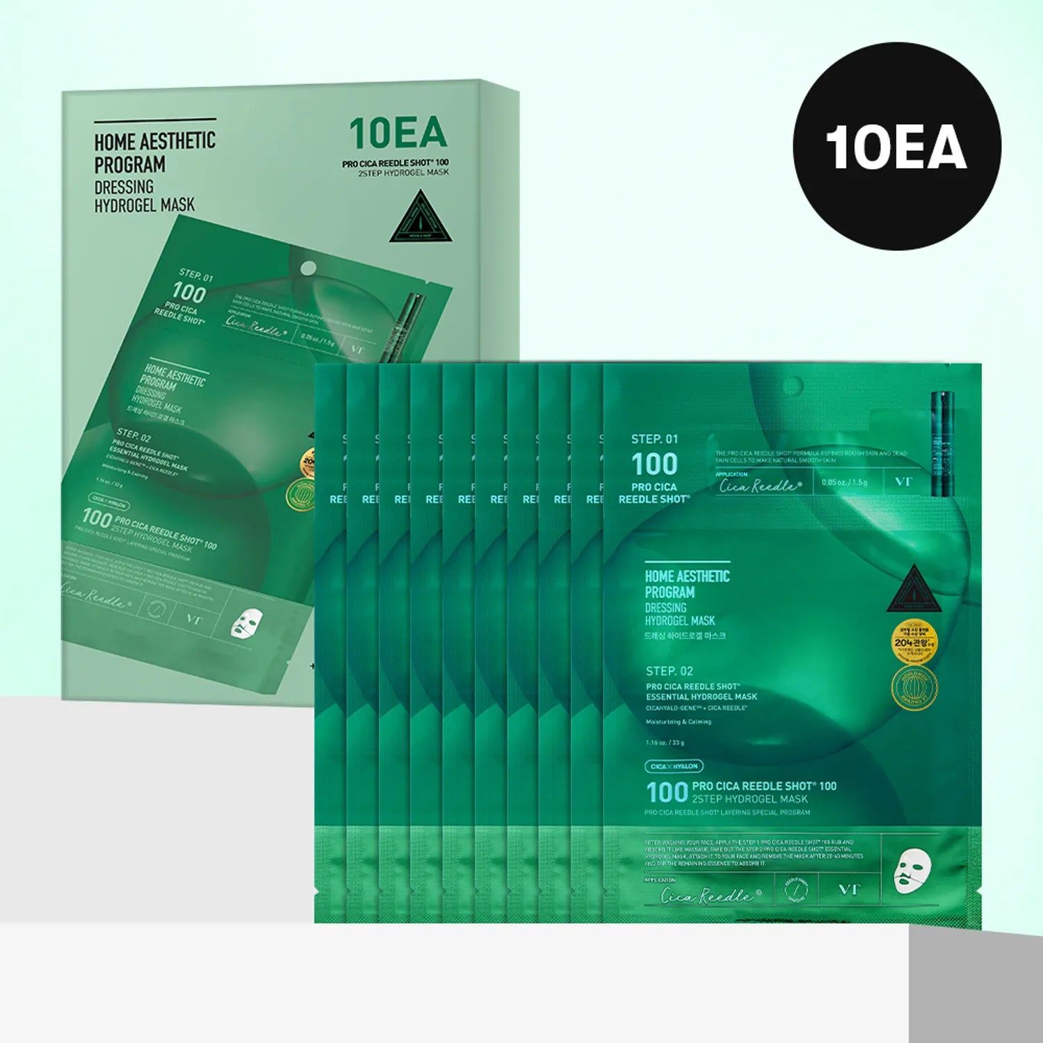 VT Pro Cica Reedle shot 100 2-Step Hydrogel Mask 10 Sheets