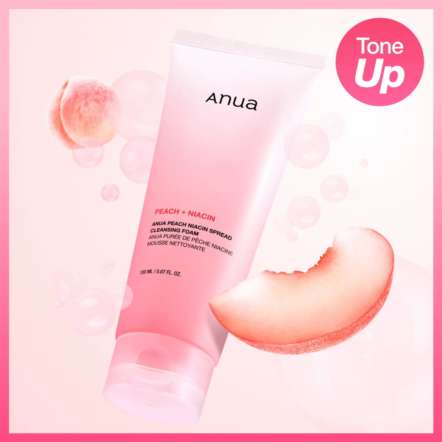 Anua Peach Niacin Spread Cleansing Foam 150ml