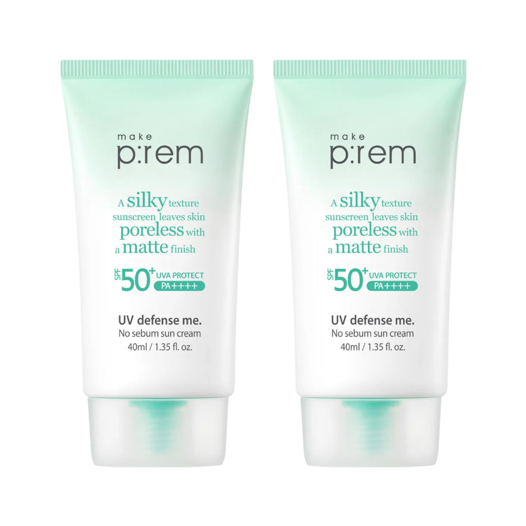 makeprem UV Defense Me No Sebum Sun Cream 40ml 2ea Set(+20ml)