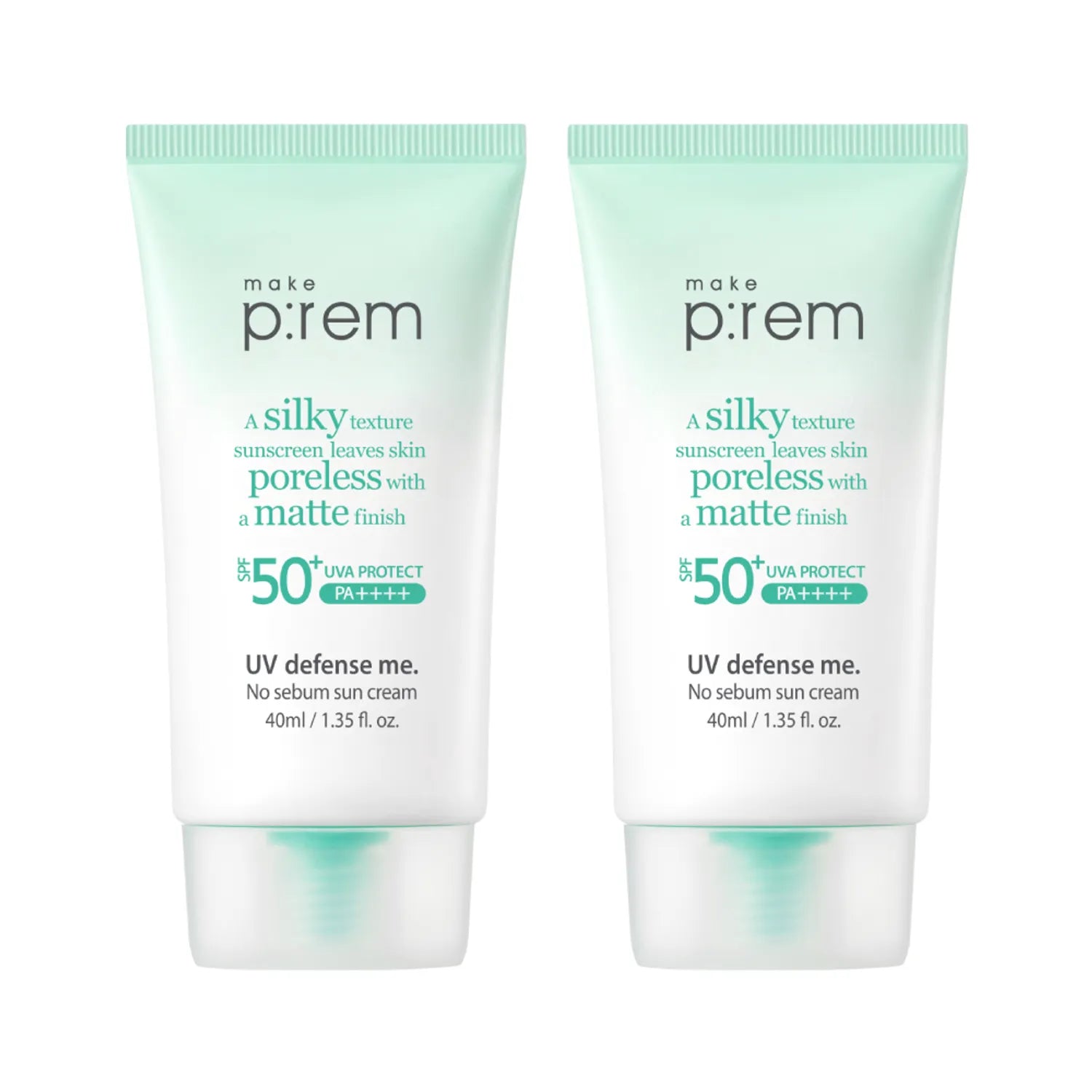 makeprem UV Defense Me No Sebum Sun Cream 40ml 2ea Set(+20ml)