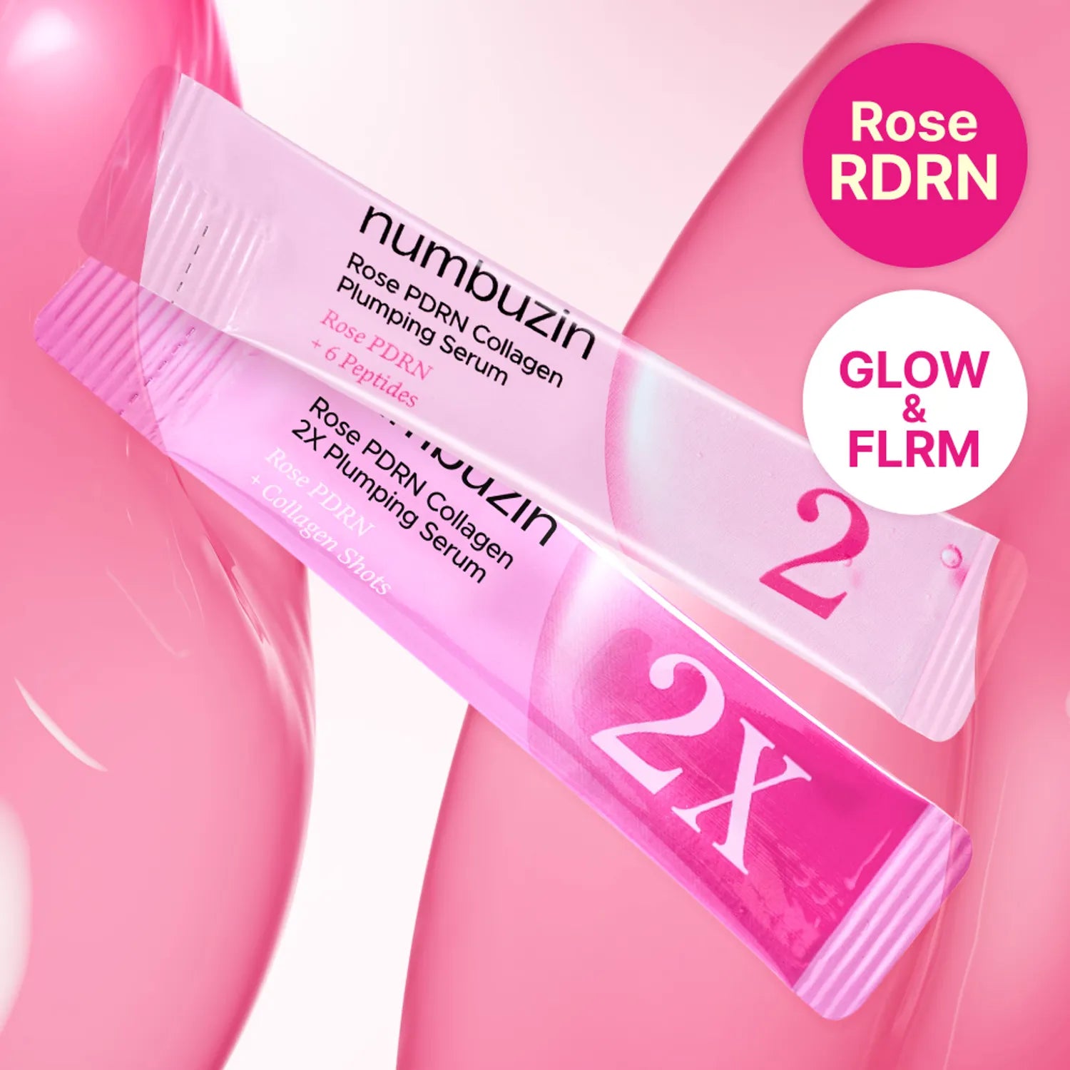 numbuzin No. 2 Rose PDRN Collagen Plumping Serum Duo 10ml (Mild 1ml*5ea+Intensive 1ml*5ea)
