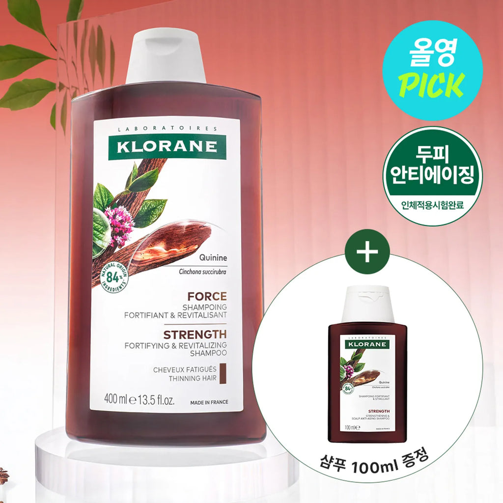 KLORANE Quinine & Edelweiss Strenghthening Shampoo 400ml Set