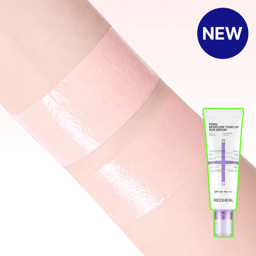 MEDIHEAL PDRN Moisture Sun Serum Smooth & Tone-Up 50g #Pink