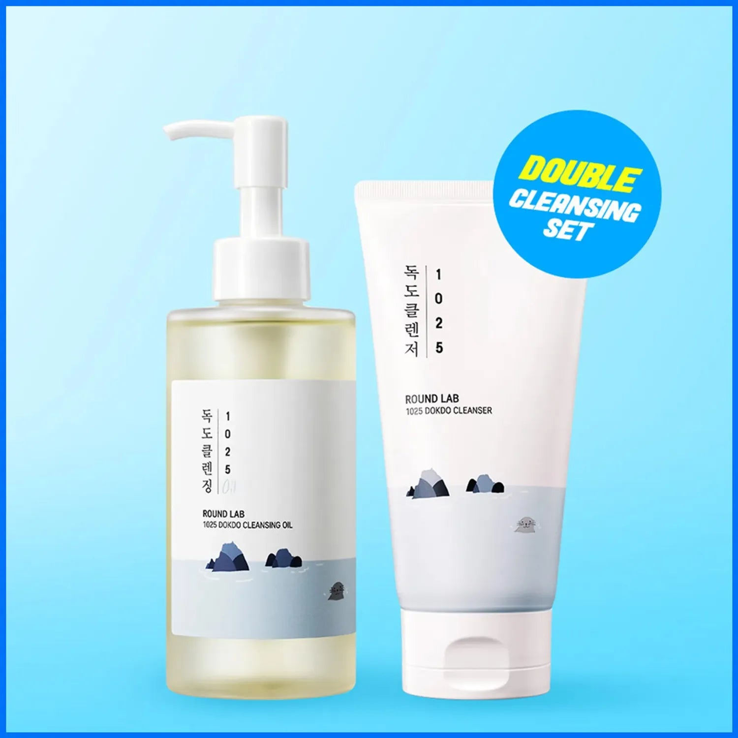 Round Lab 1025 Dokdo Cleansing Oil 200ml + Dokdo Cleanser 150ml Set