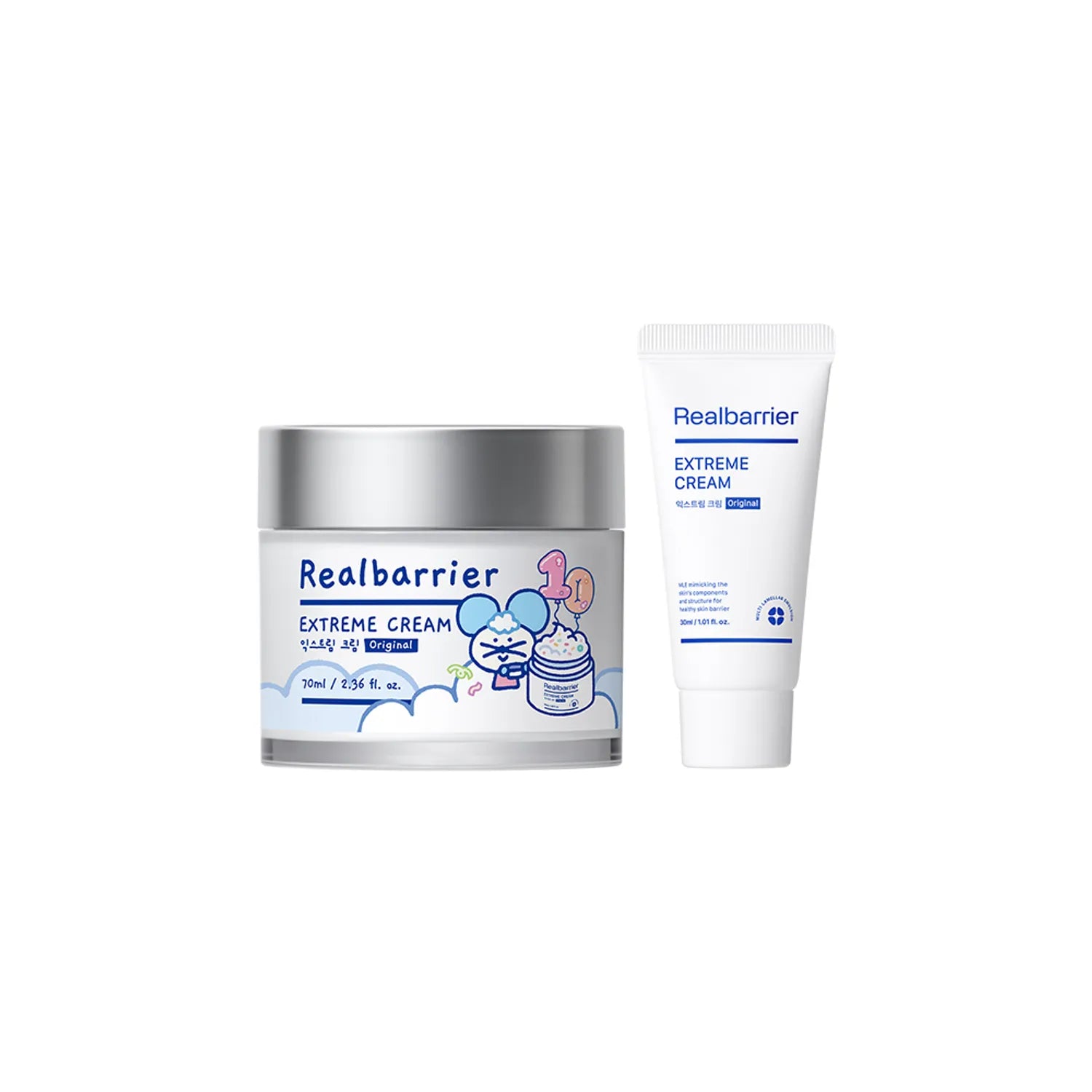 [POGON VILLAGE EDITION] Real Barrier Extreme Cream 70ml Set (+30ml+Padded Bag Keyring)