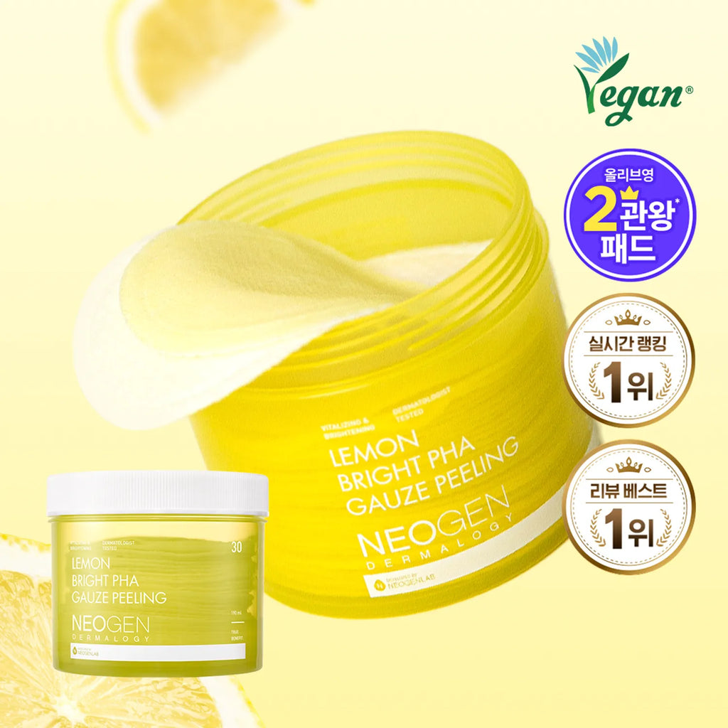 Neogen Dermalogy Lemon Bright PHA Gauze Peeling 30 Sheets