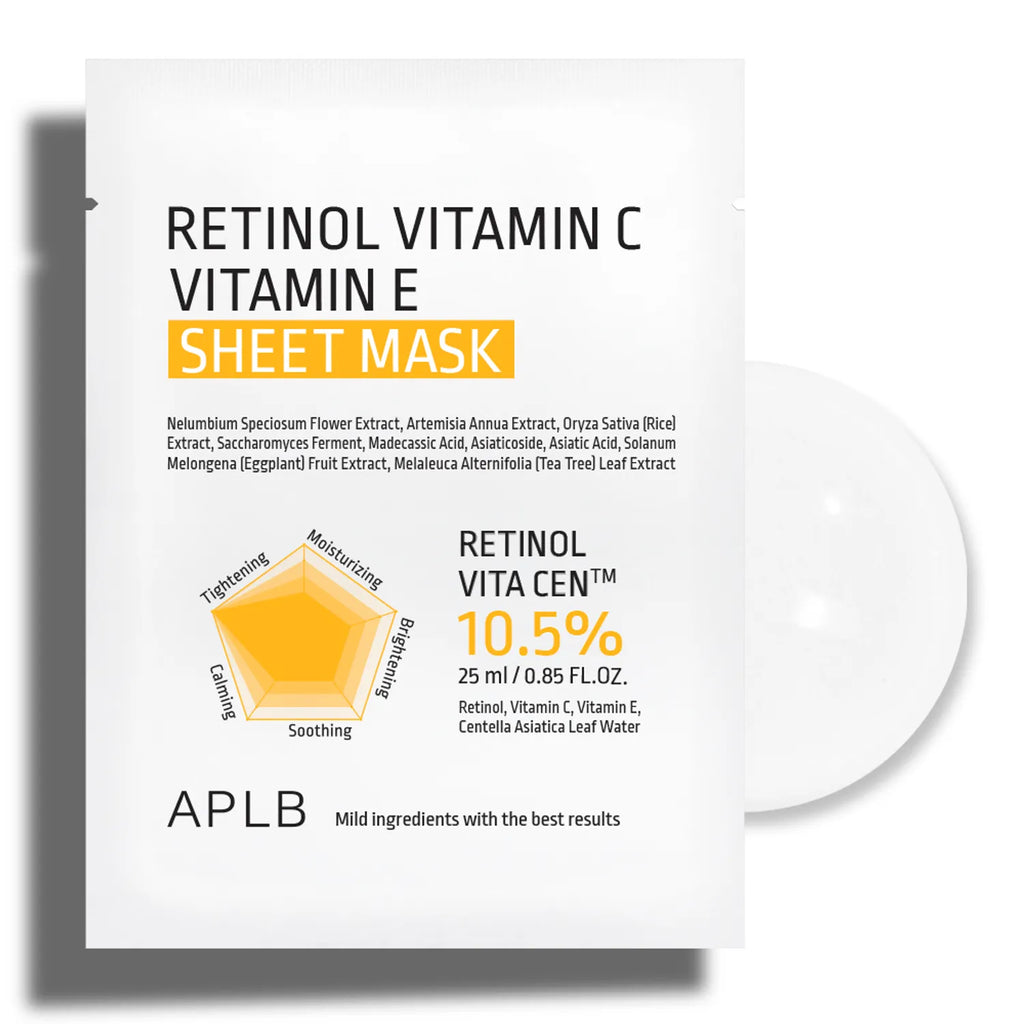 APLB Retinol Vitamin C Vitamin E Sheet Mask 25ml*10ea