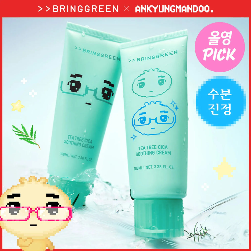 [Angyeong Mandu Edition] BRINGGREEN Tea Tree Cica Soothing Cream Plus 100ml Double Pack