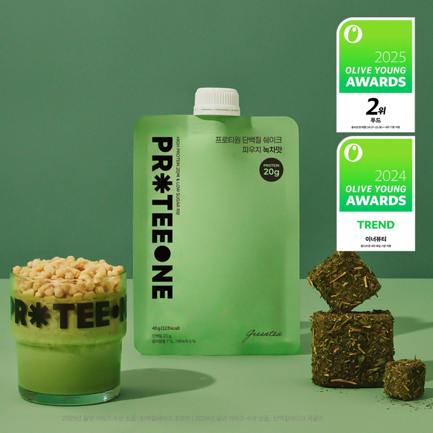 PROTEEONE Protein Shake Pouch #Green Tea 40g