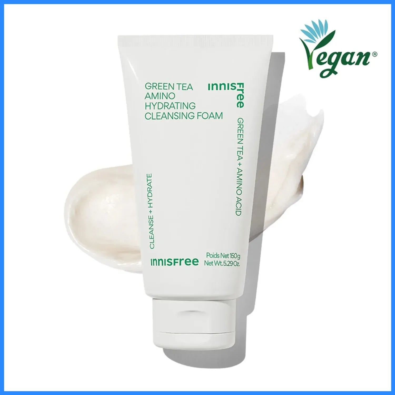 INNISFREE Green Tea Amino Hydrating Cleansing Foam 150g