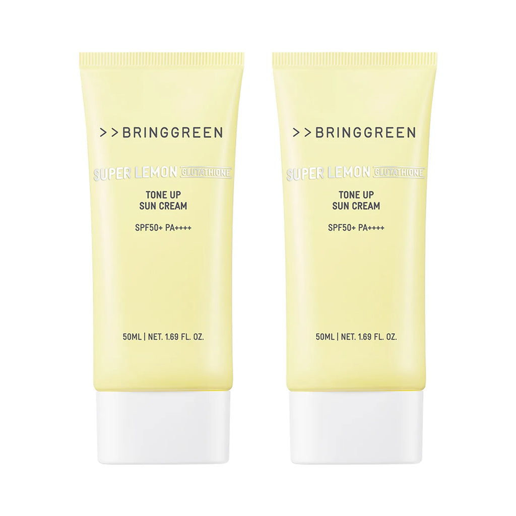 BRINGGREEN Super Lemon Glutathione Tone Up Sun Cream 50ml 1+1 Set