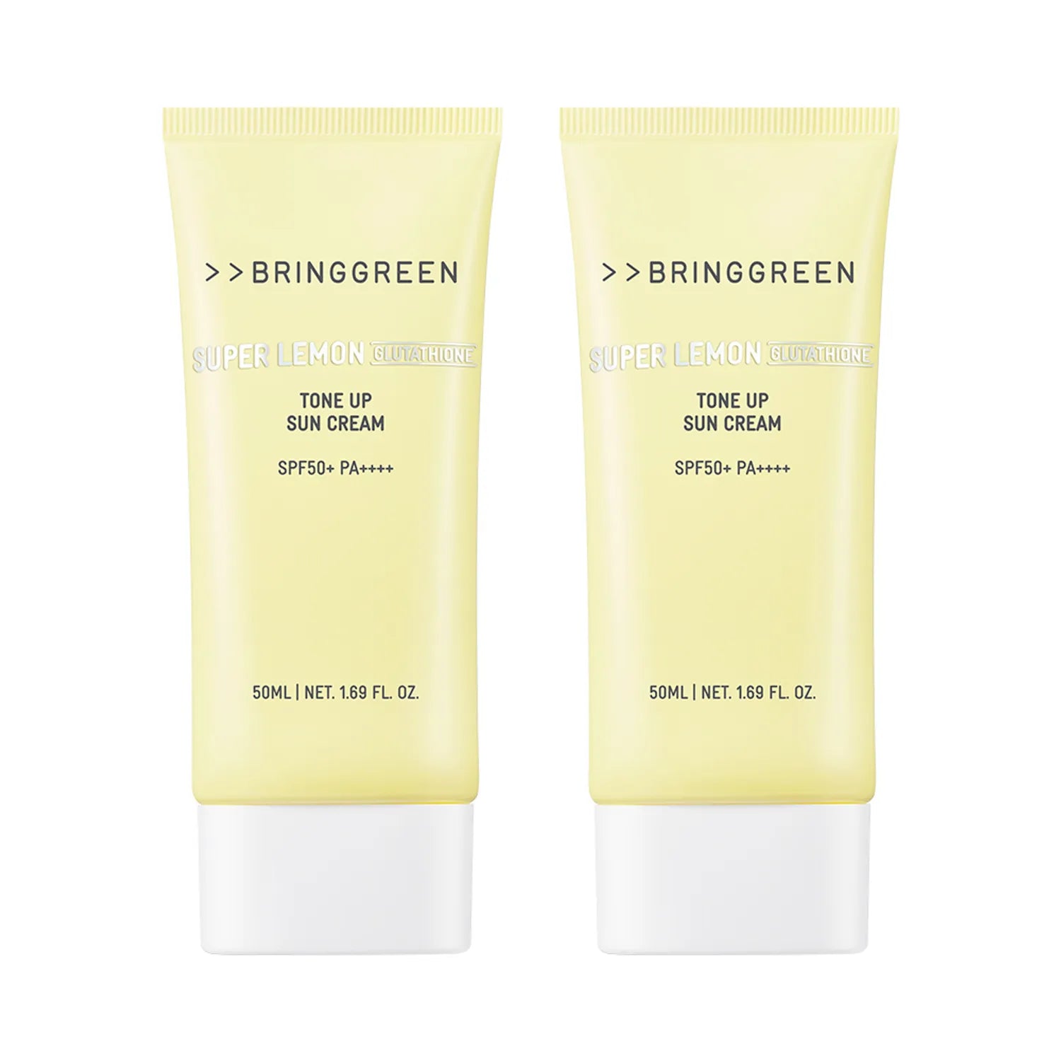 BRINGGREEN Super Lemon Glutathione Tone Up Sun Cream 50ml 1+1 Set