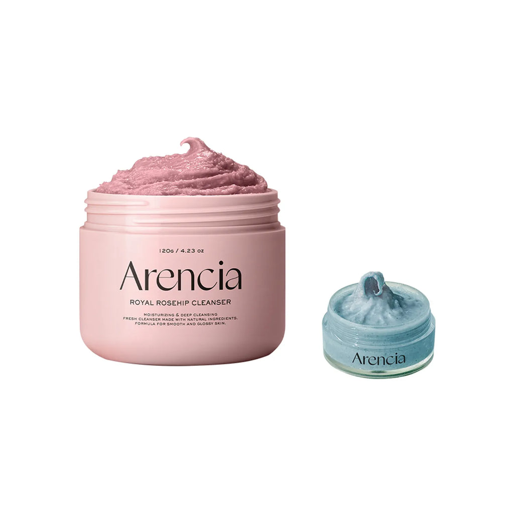 Arencia Rosehip Rice Mochi Cleanser 120g Set (+Blue Cleanser 15g)