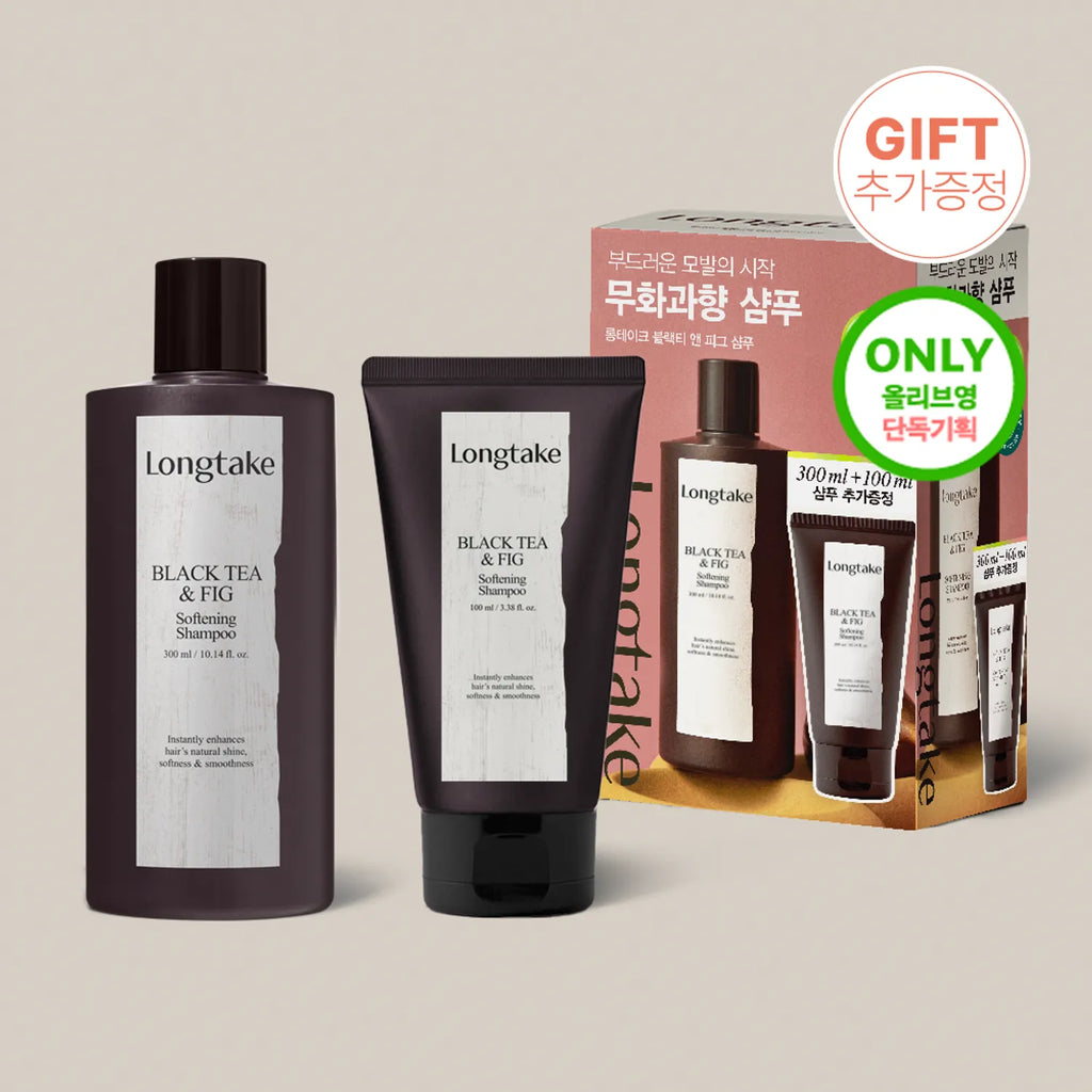 Longtake Shampoo 300mL (Set/Single) (Sandalwood / Black Tea & Fig / Basil & Vetiver)