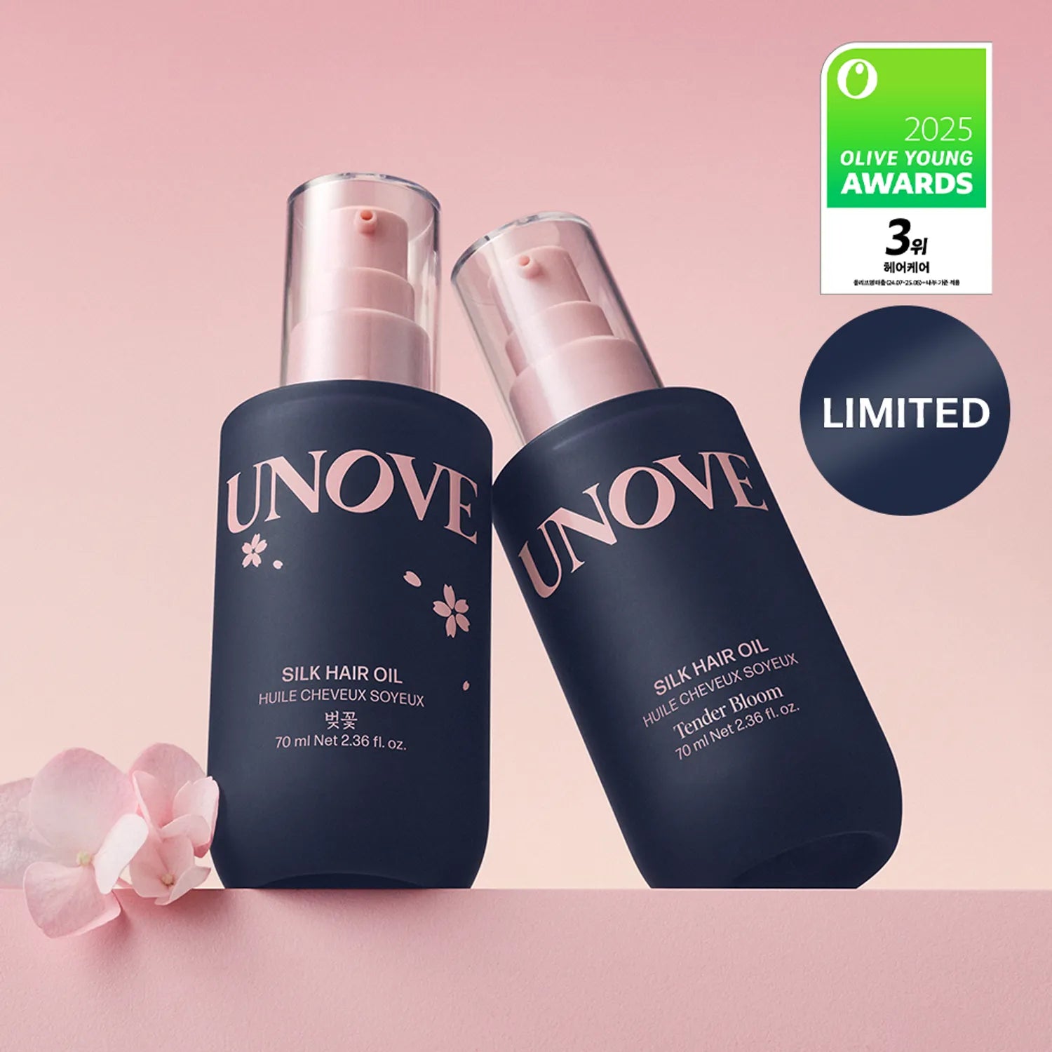 UNOVE Silk Oil Essence 70ml Double Pack (2 Options)