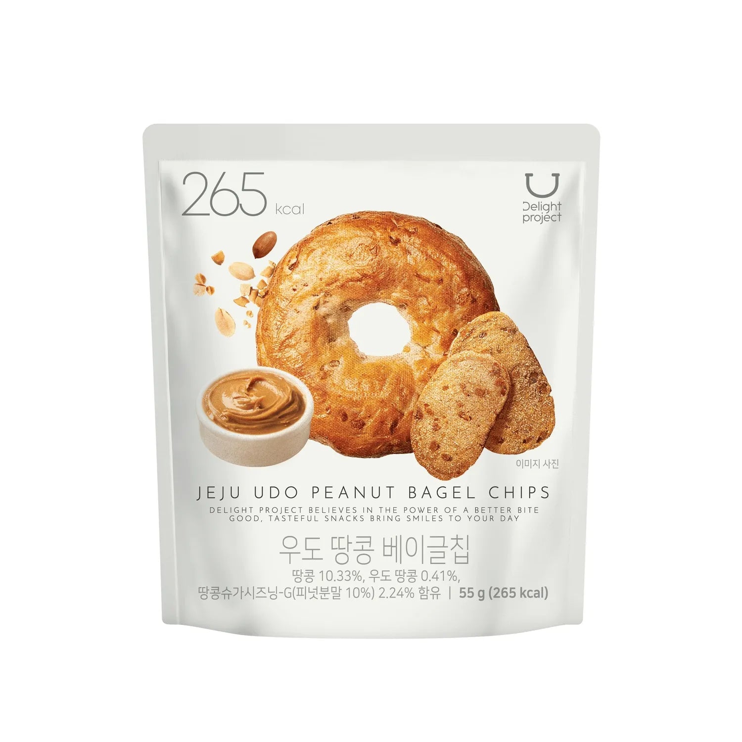 DELIGHT PROJECT Jeju Udo Peanut Bagel Chips 55g
